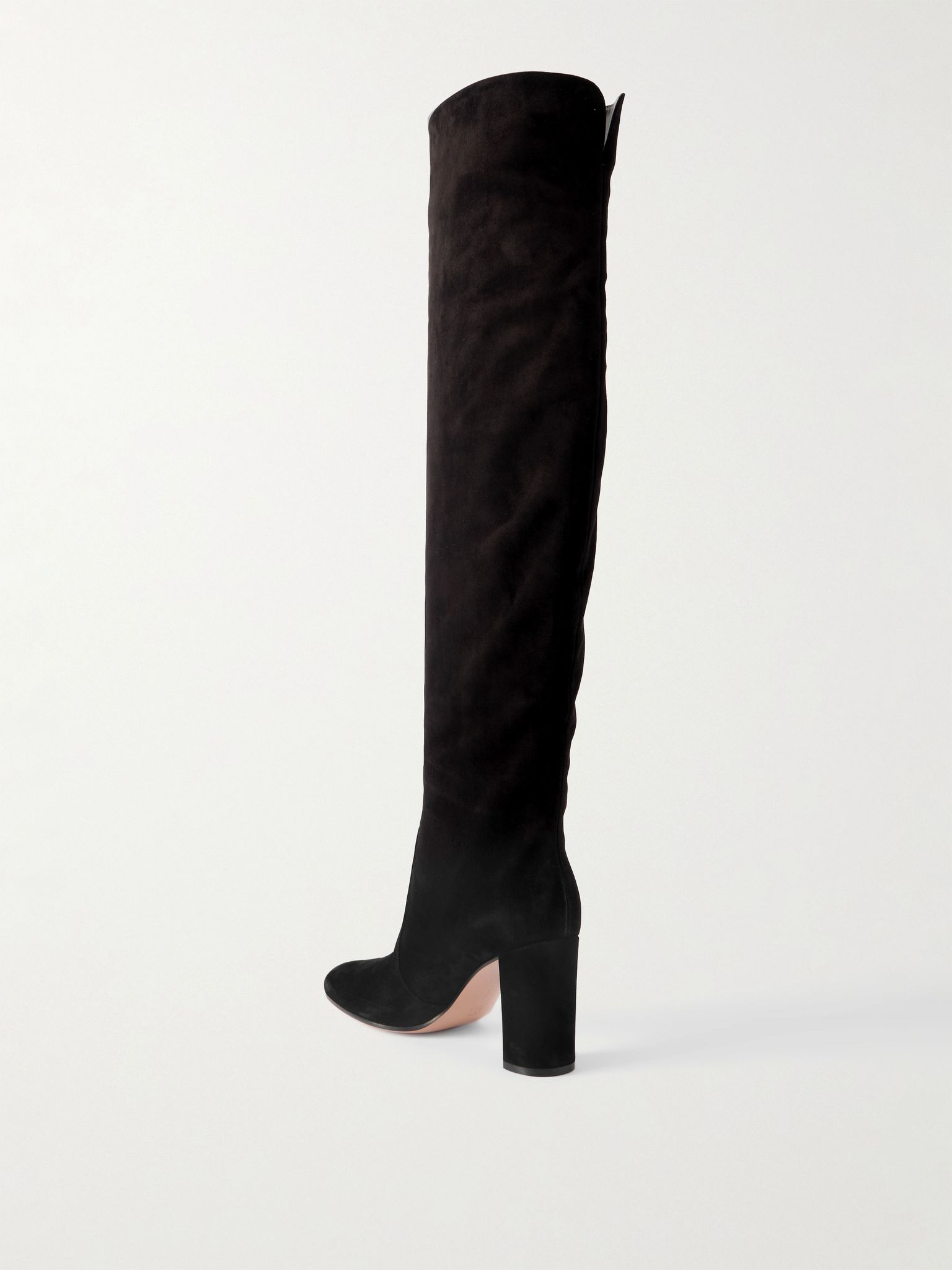 85 over-the-knee suede boots Black - 3