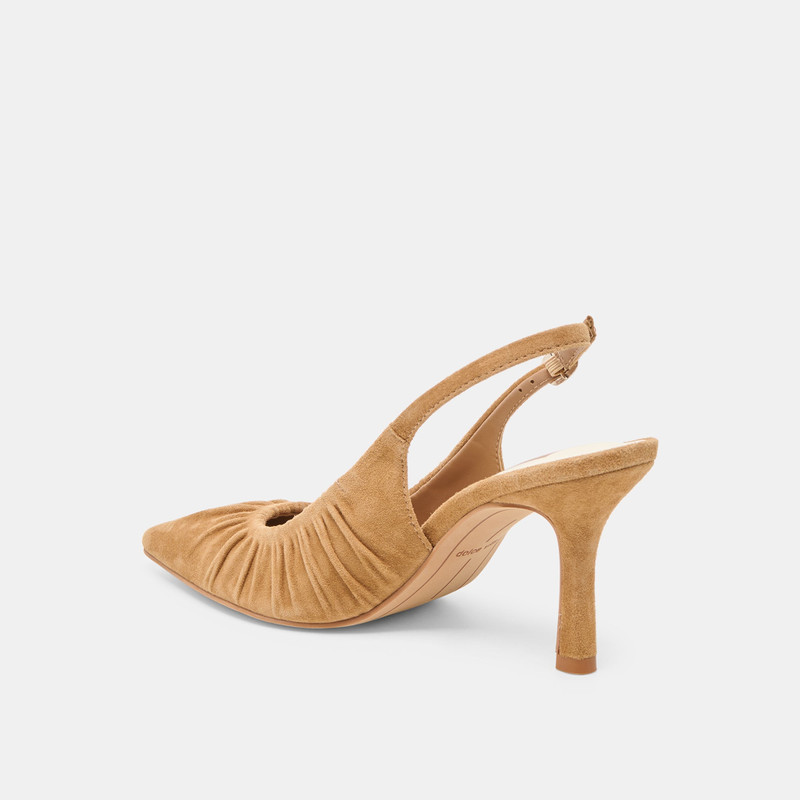 KEIRA HEELS LT BROWN SUEDE 5