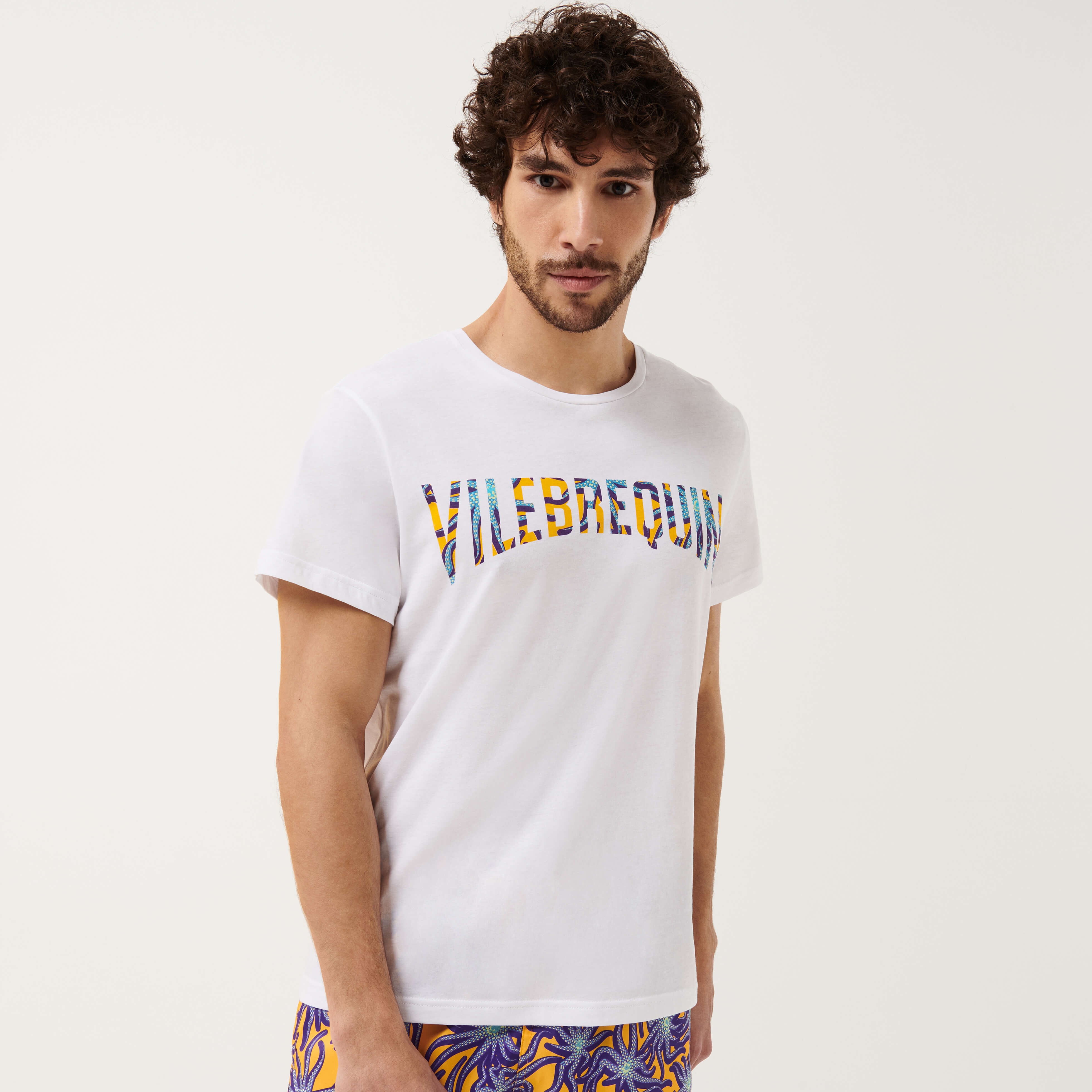 Men Cotton T-Shirt Octopus Band - 3