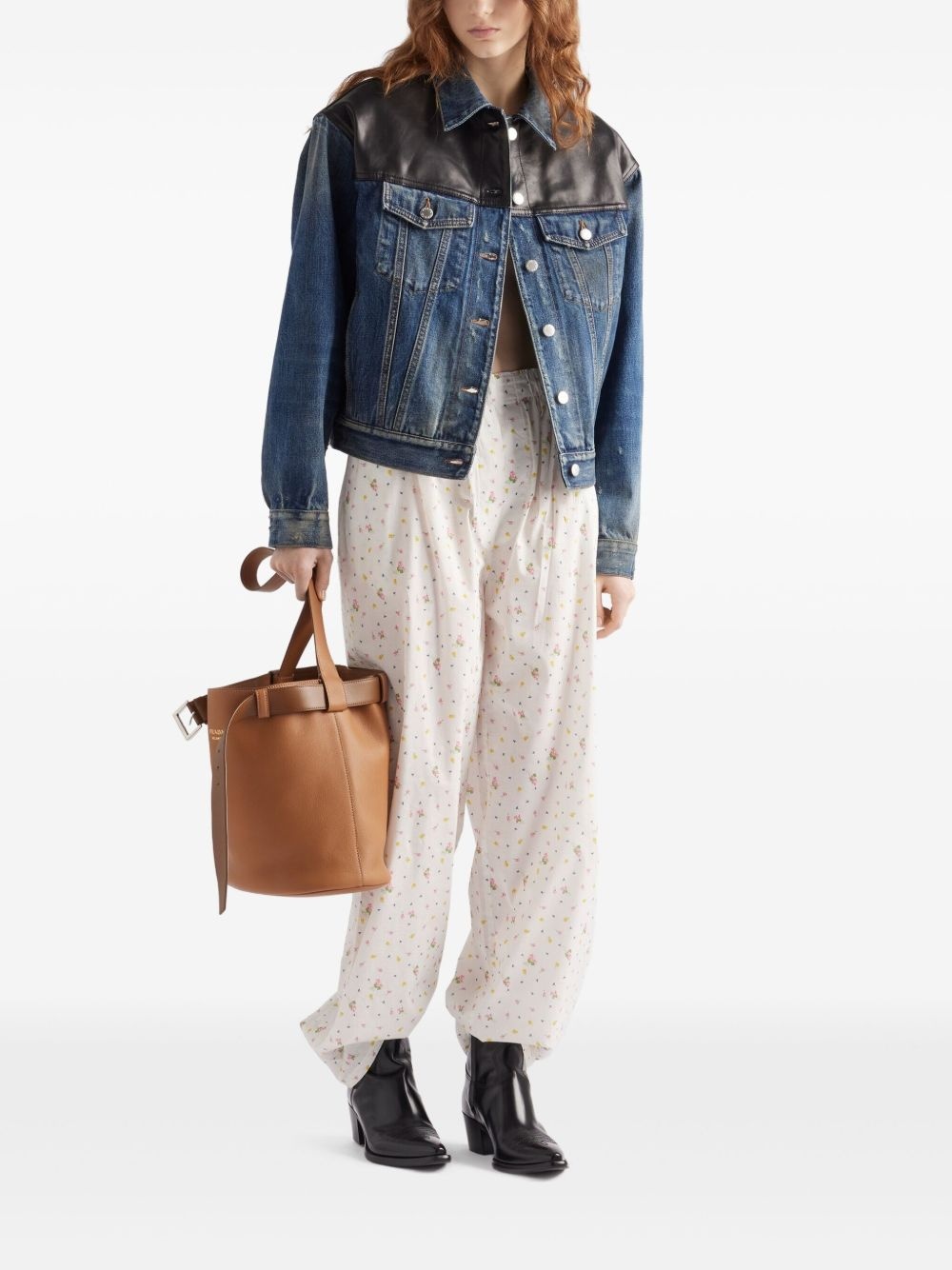 floral-print cotton pants - 2