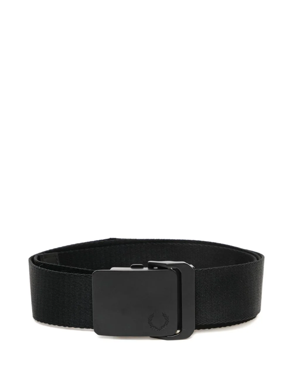 logo-debossed webbing belt - 1