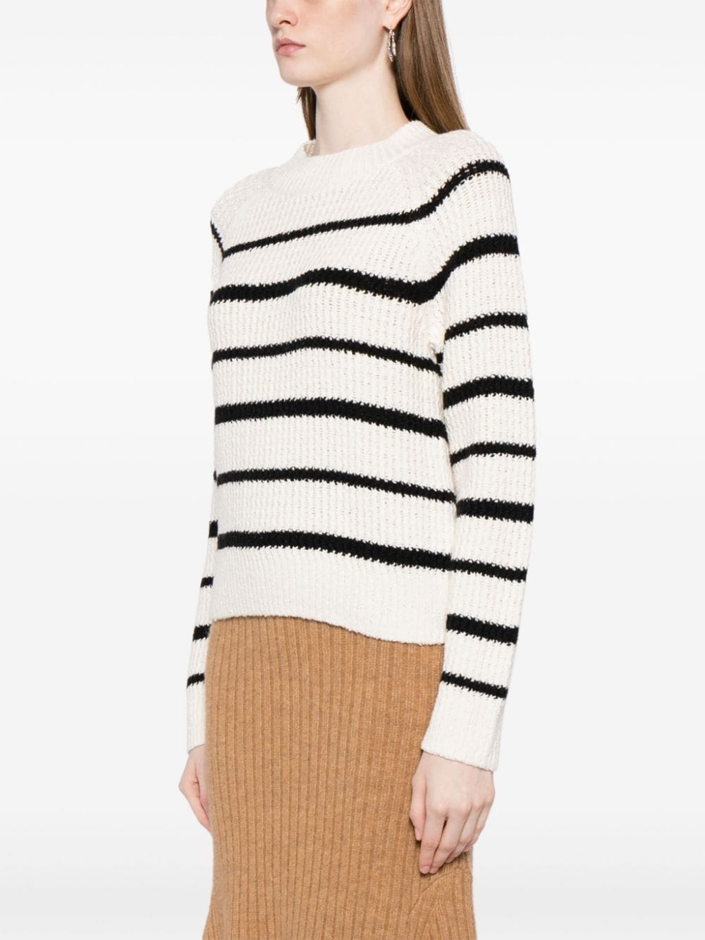 striped ribbed-knit jumper - 5
