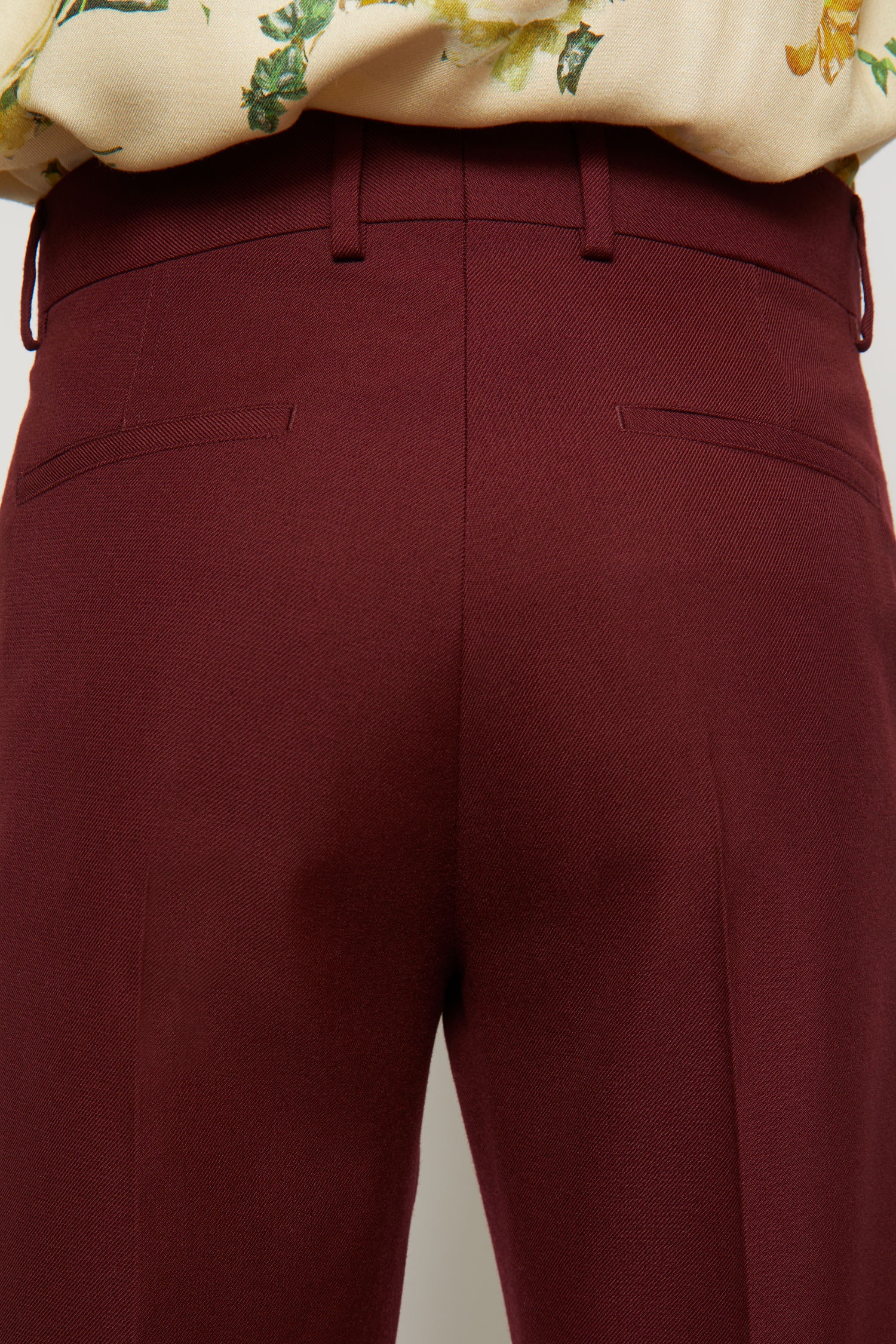 Straight-leg suit trousers burgundy - 6