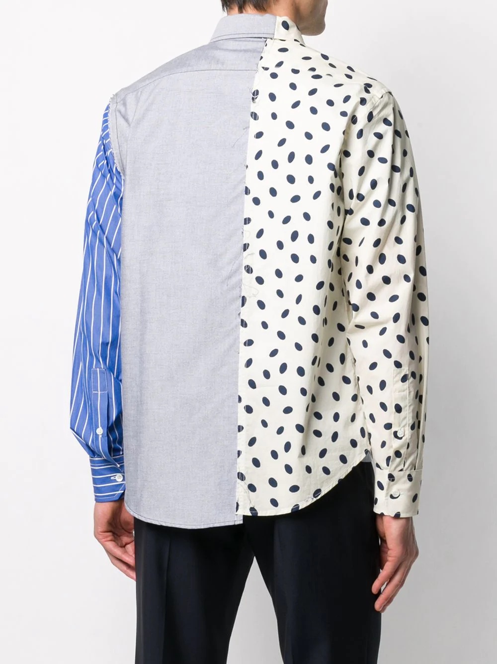 panelled long sleeve shirt - 4