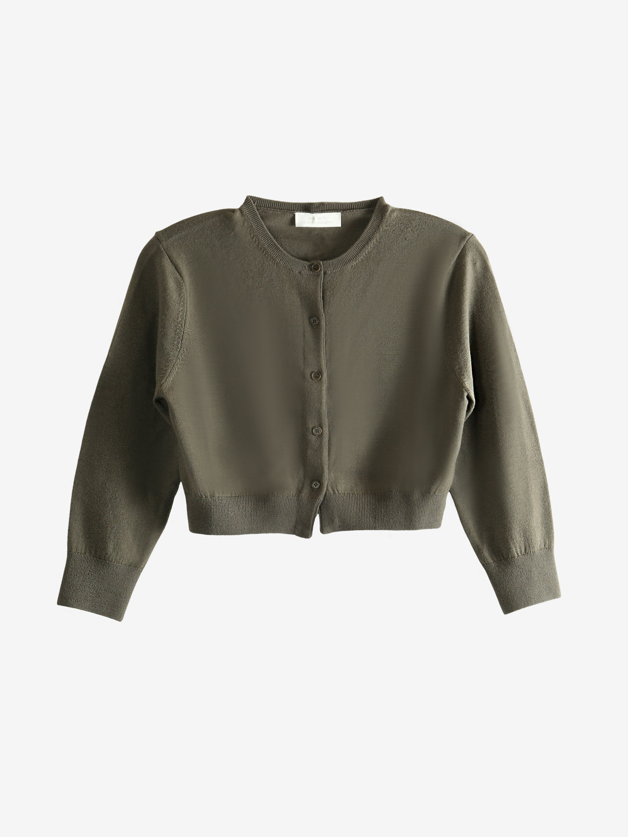 AMOMENTO - Women Round Neck Crop Cardigan - 5