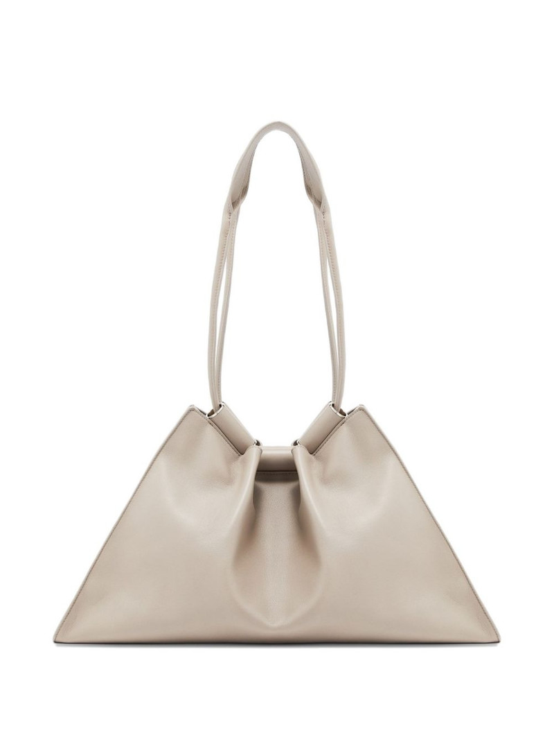 gathered-detail leather shoulder bag 1