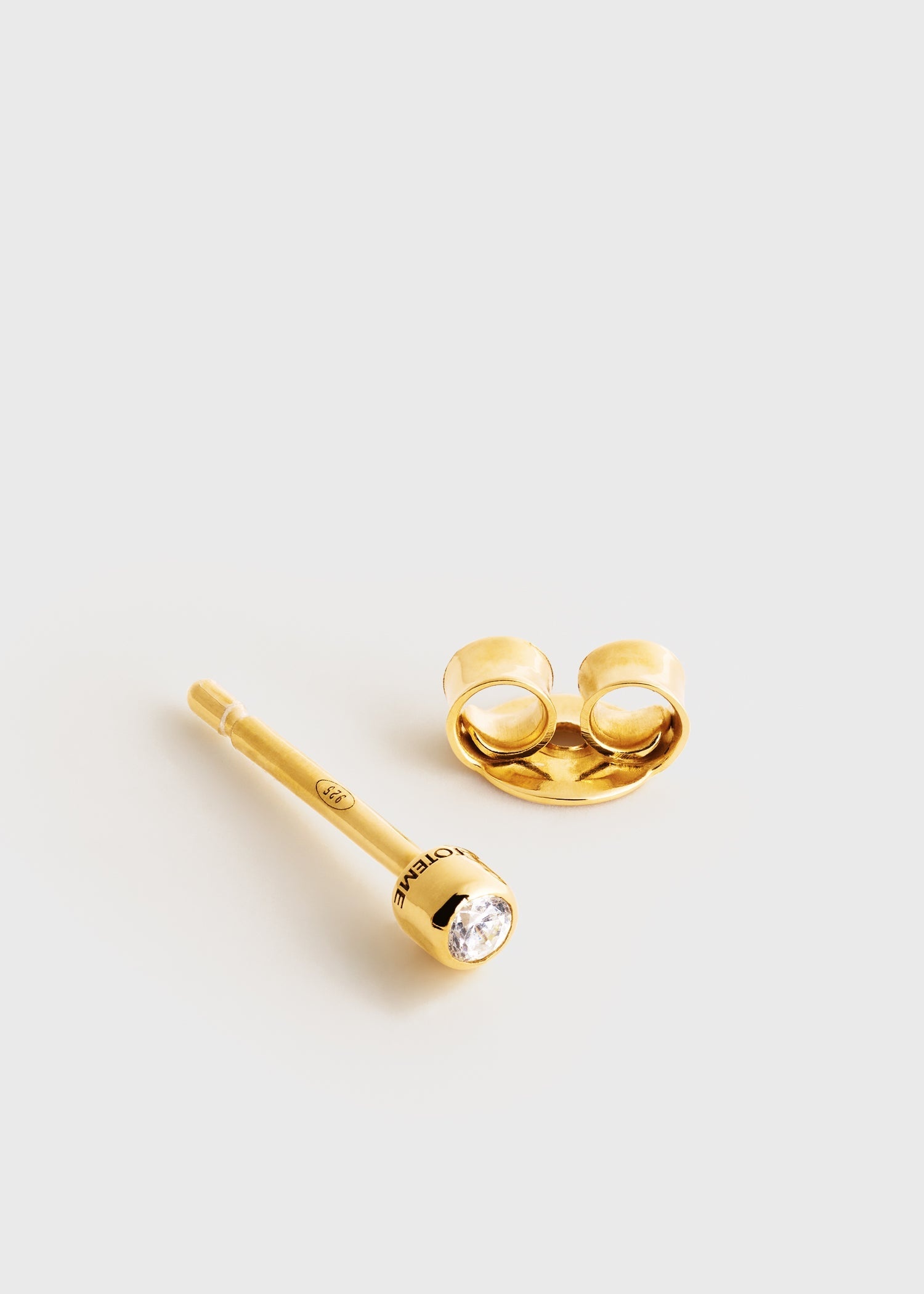 Mini diamond studs gold - 3