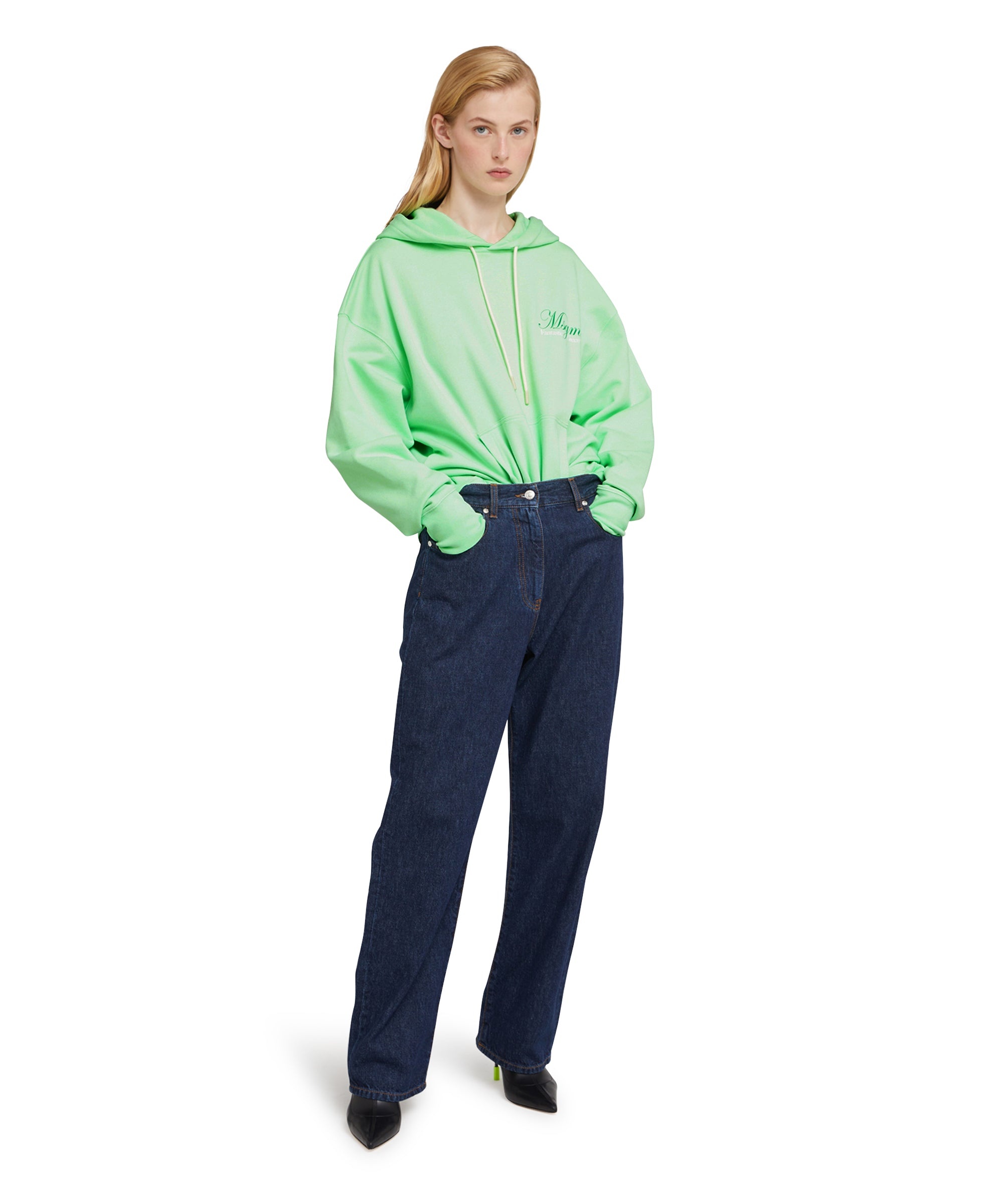 Organic cotton hooded sweatshirt from the MSGM Fantastic Green Capsule - 9