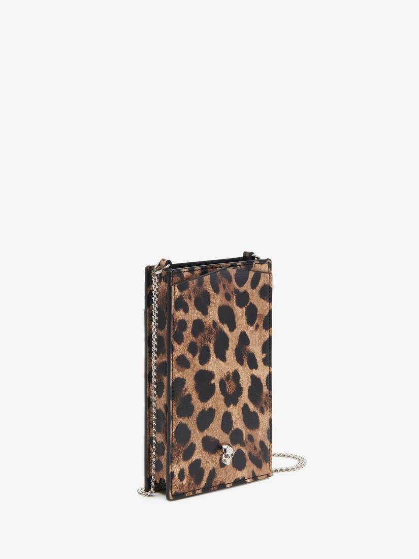 Women's Skull Phone Case With Chain in Natural/black - 2
