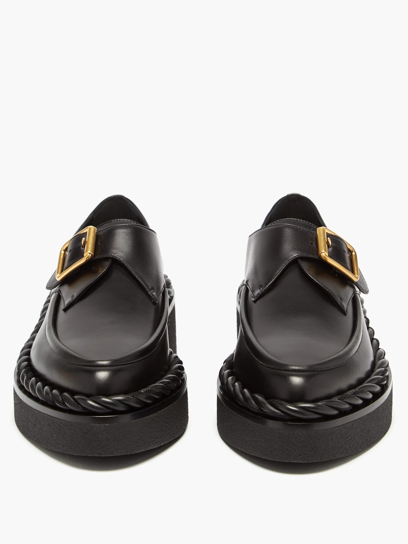 Exaggerated-sole leather loafers - 5