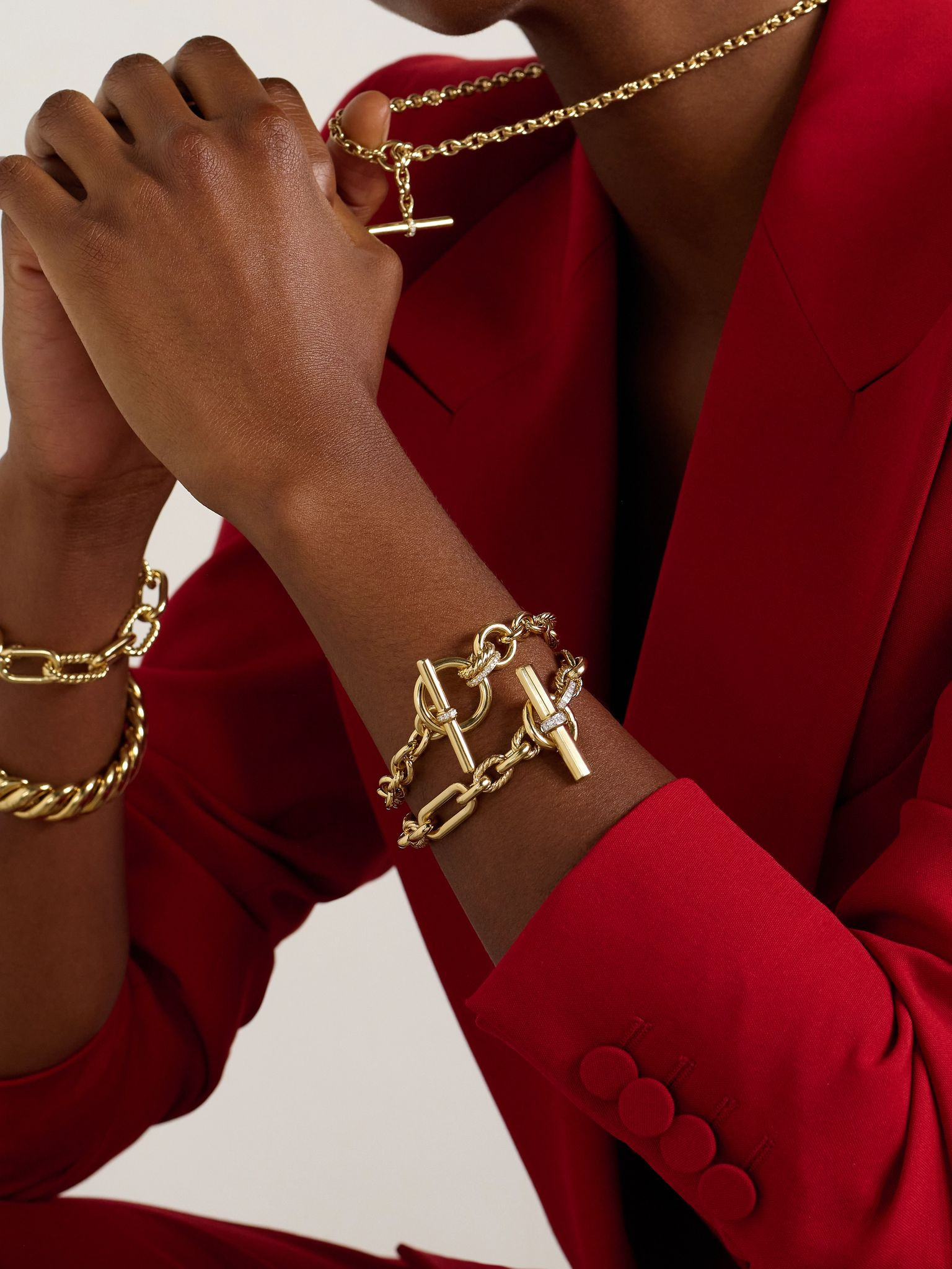 DY Mercer® 18-karat gold diamond bracelet Gold - 4