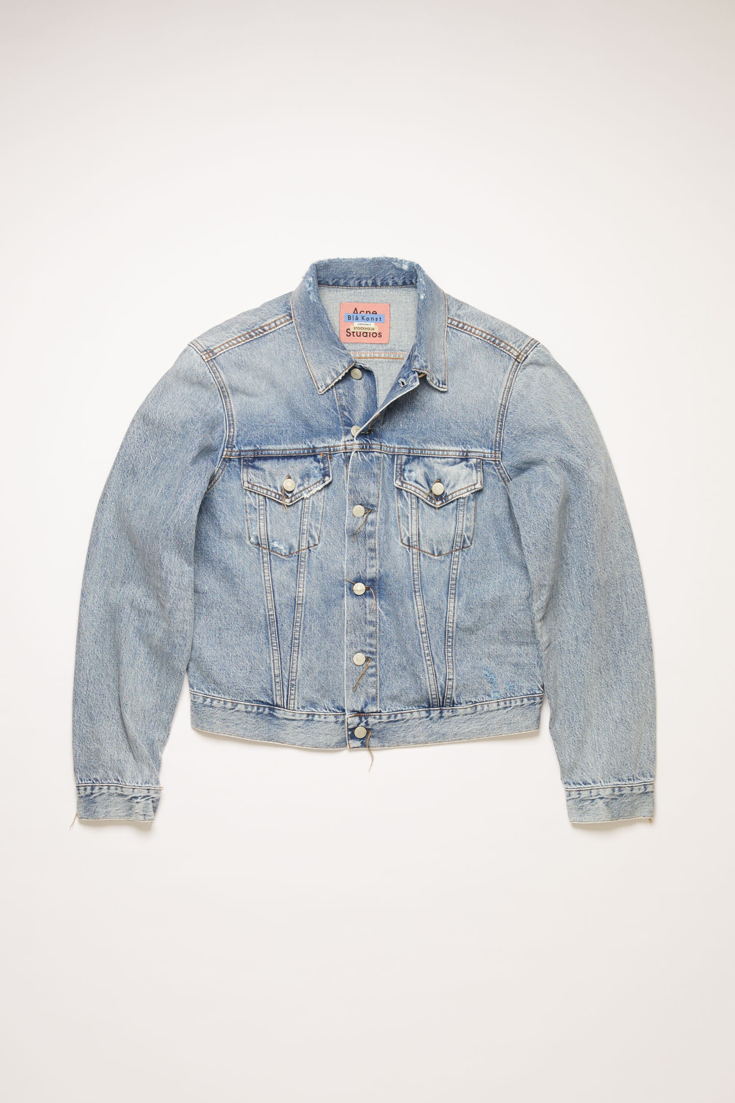 Slim fit denim jacket light blue - 1