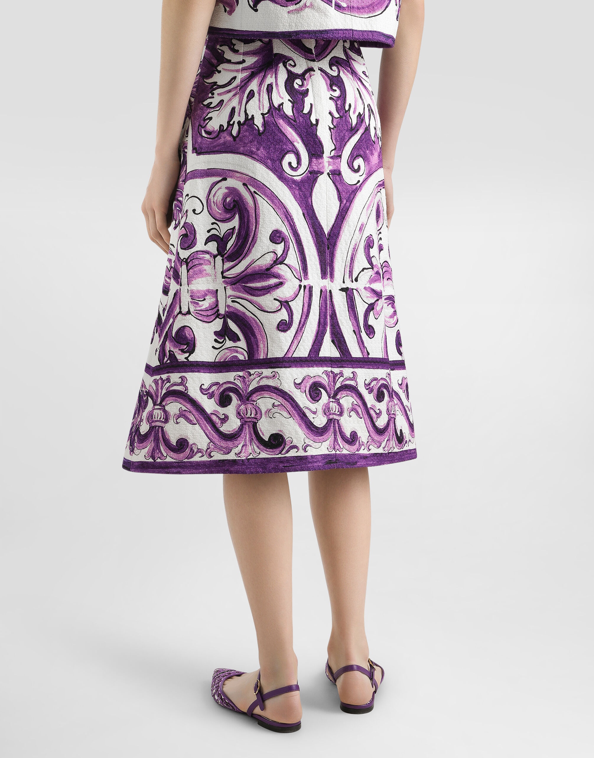 Majolica-print skirt - 4