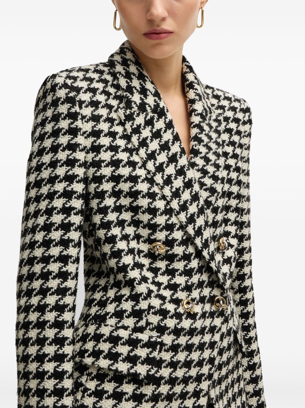 houndstooth-pattern blazer - 5