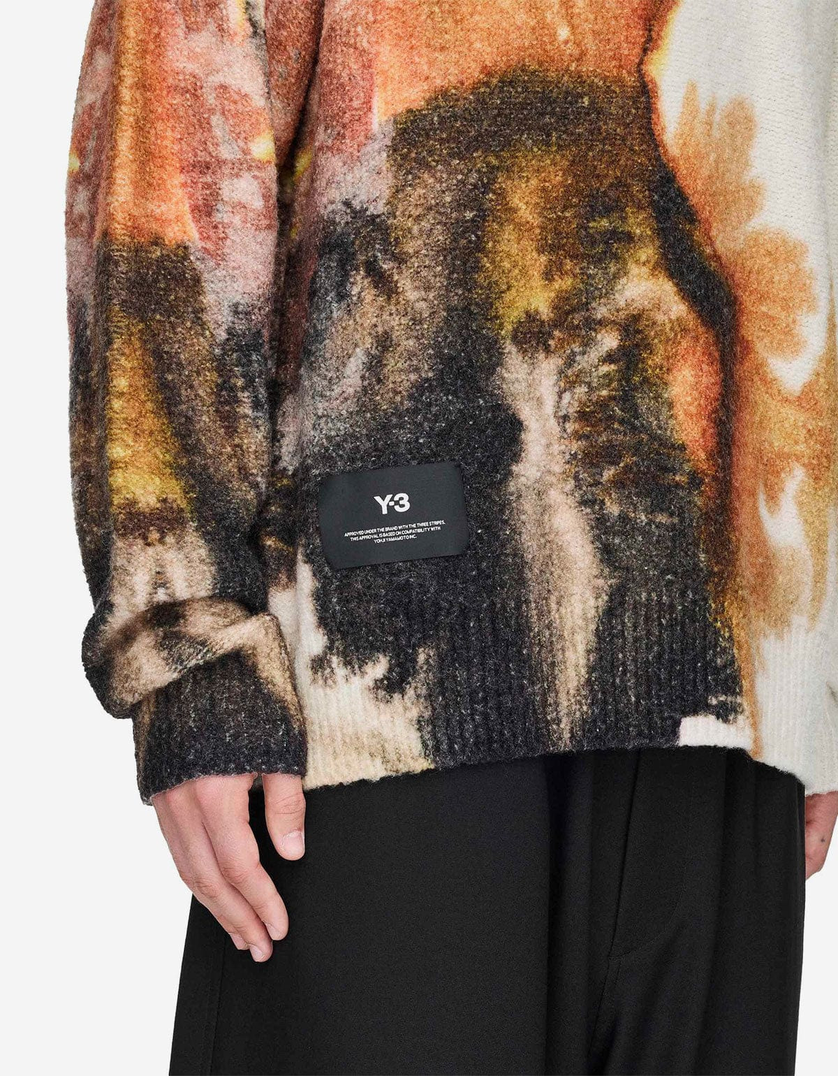 Y-3 White AOP Graphic Sweater - 8