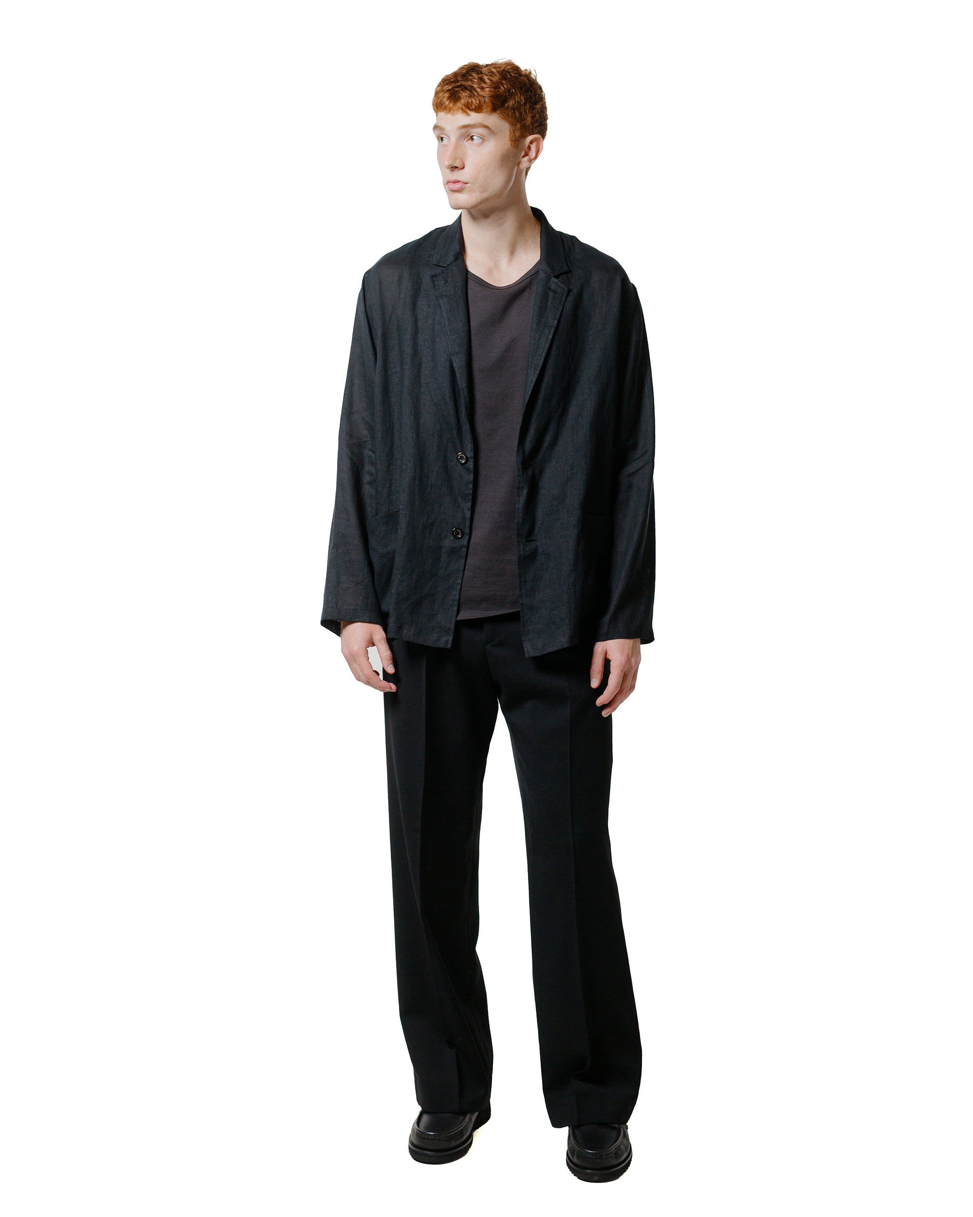 Wide Pleated Trouser Black - 4