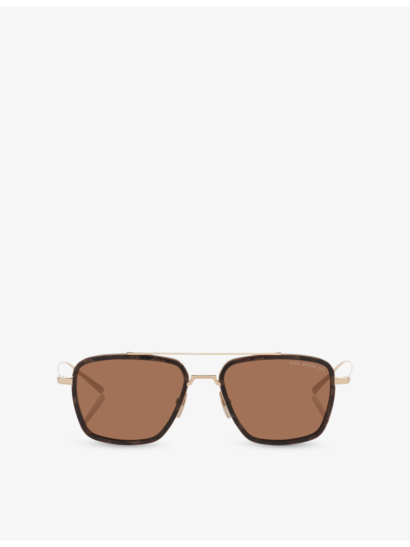 D4000530 Square-Frame Metal Sunglasses 1