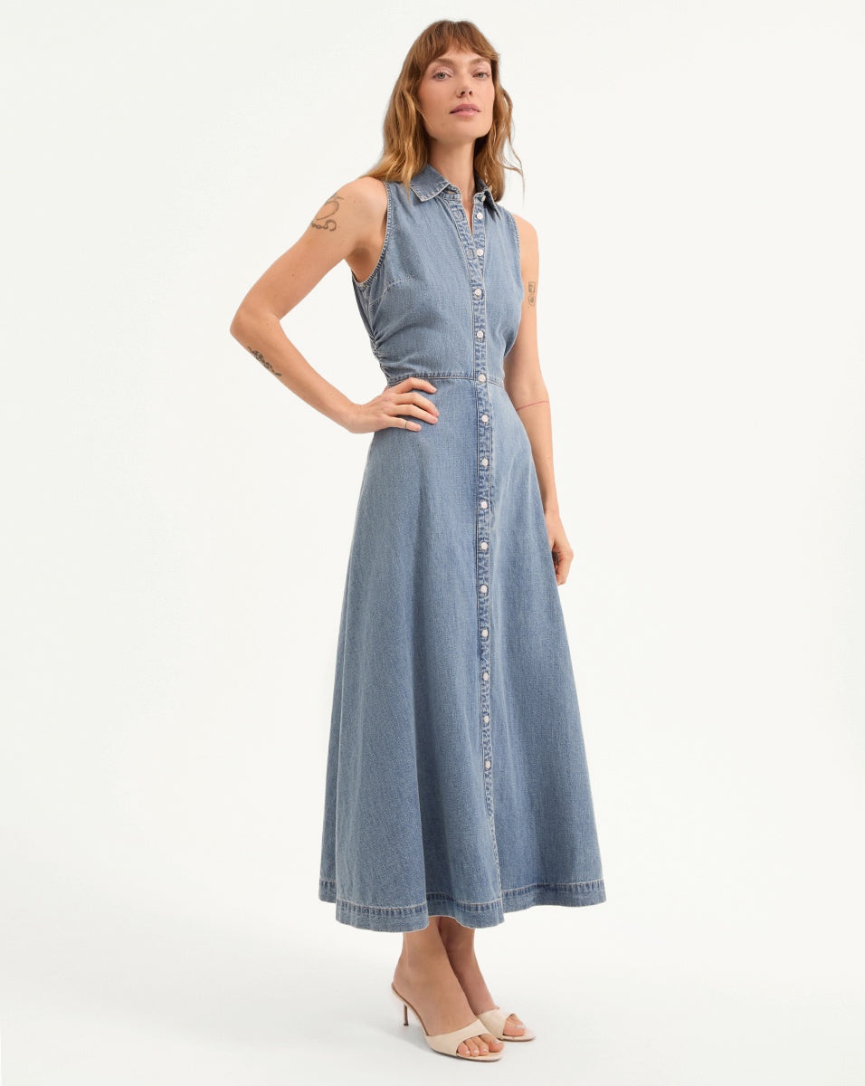 FULLER DENIM MIDI DRESS - 4