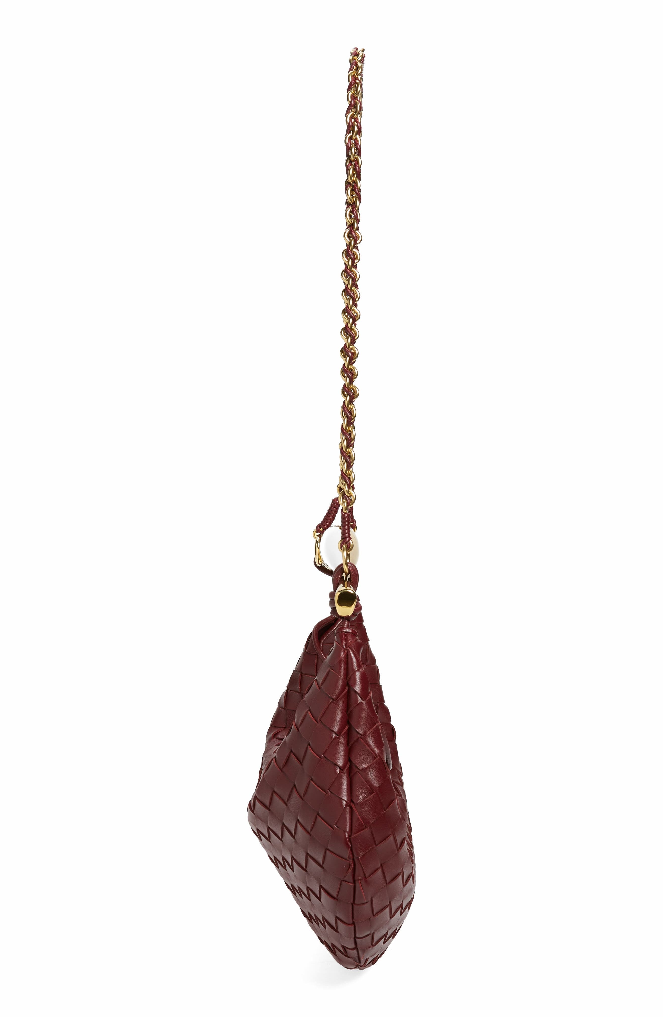 Bottega Veneta Small Sardine Intrecciato Leather Top Handle Bag in Barolo/Brass at Nordstrom - 6