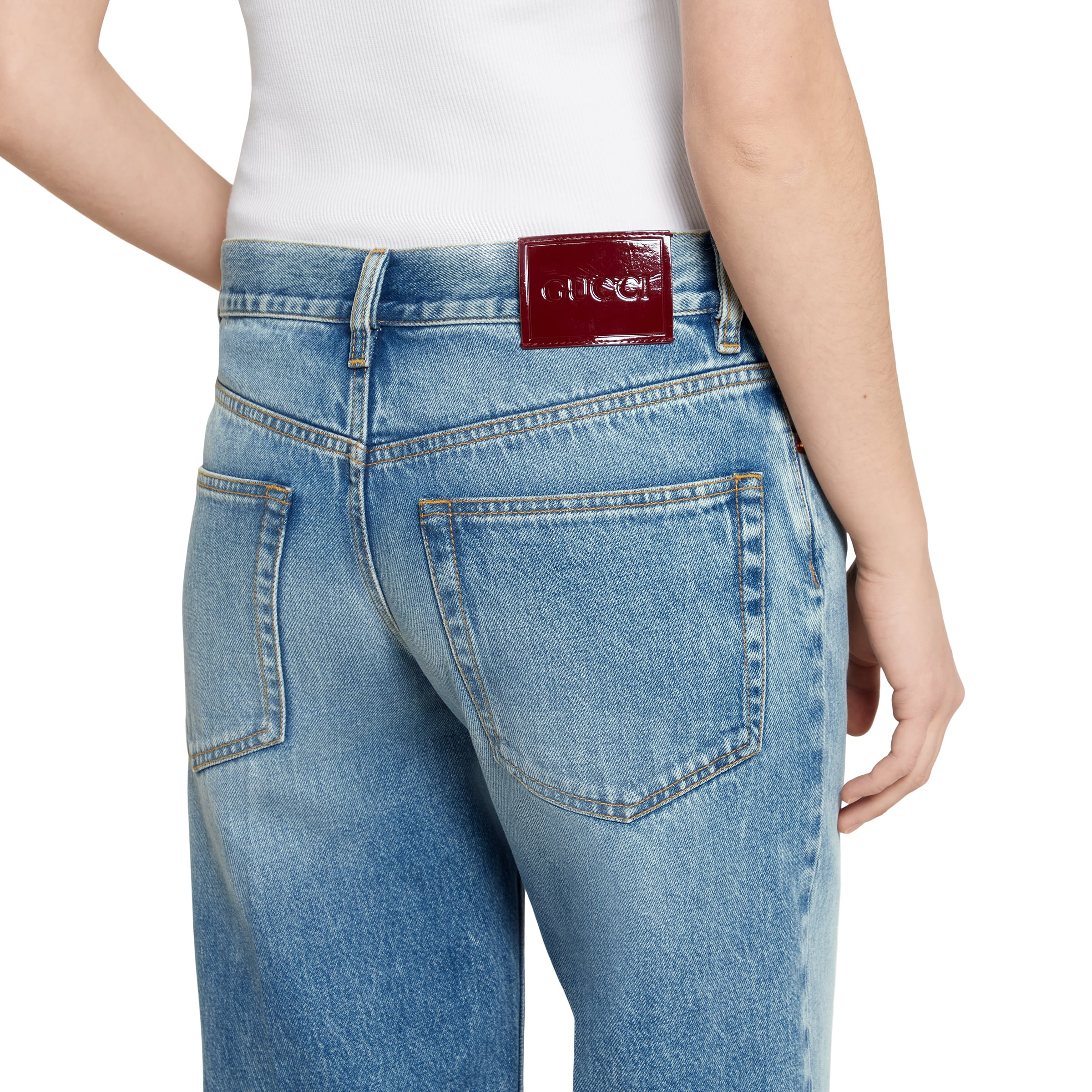 Straight fit denim pants - 5