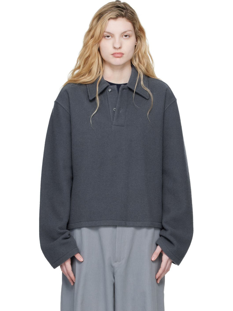 Gray Fleece Polo 1