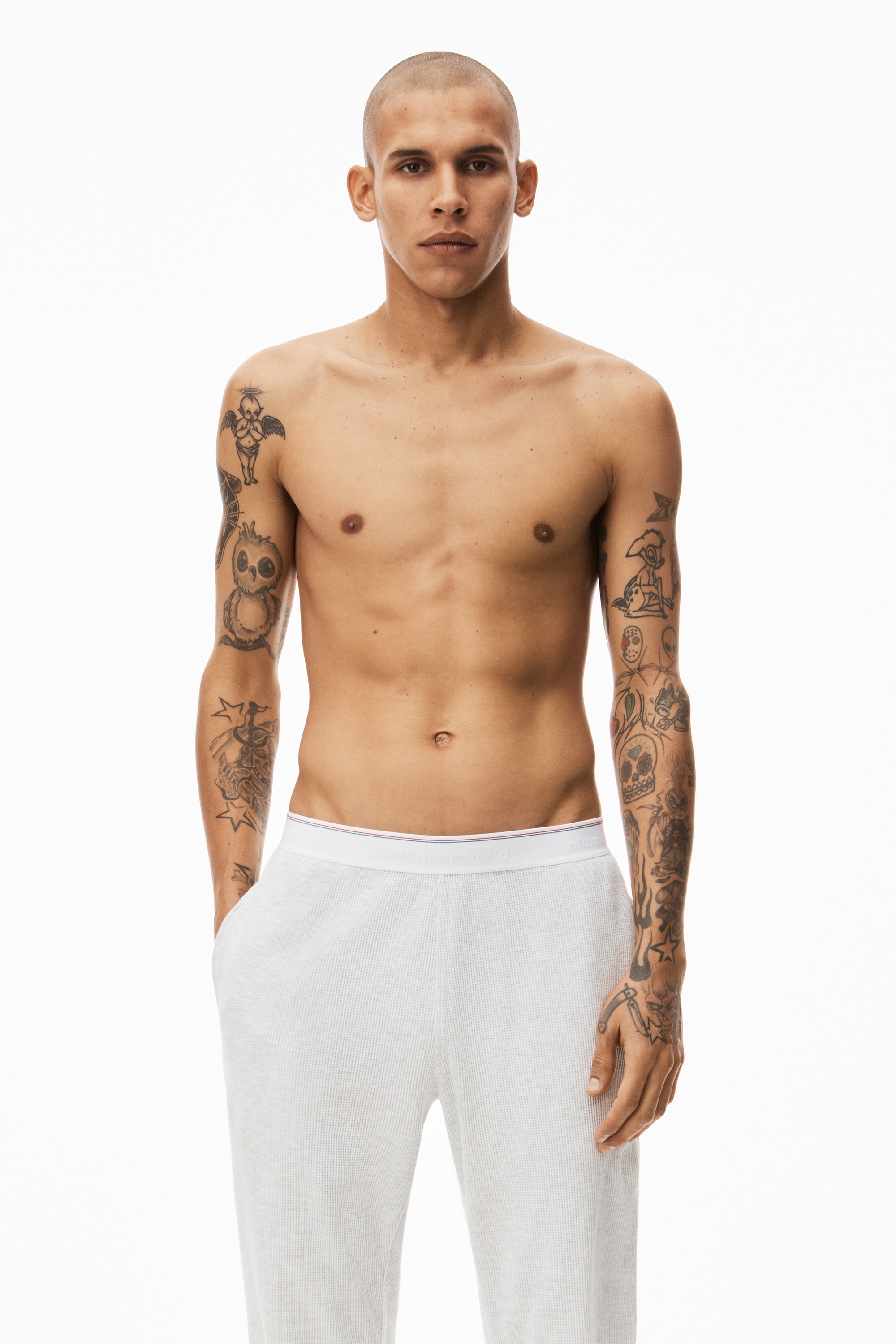 UNISEX JOGGER IN COTTON WAFFLE THERMAL - 5