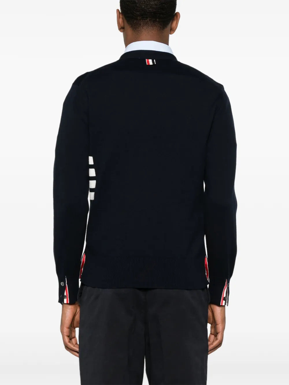Thom Browne Men V-Neck Cardigan - 4