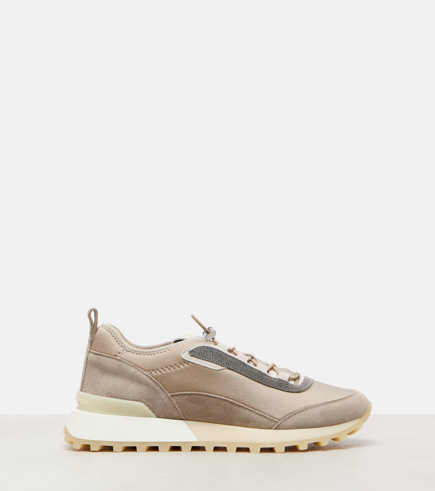 Runner suede and canvas sneakers - 4