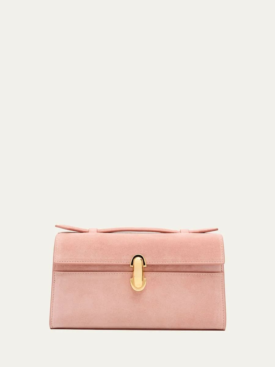 The Symmetry Pouchette Suede Top-Handle Bag - 1