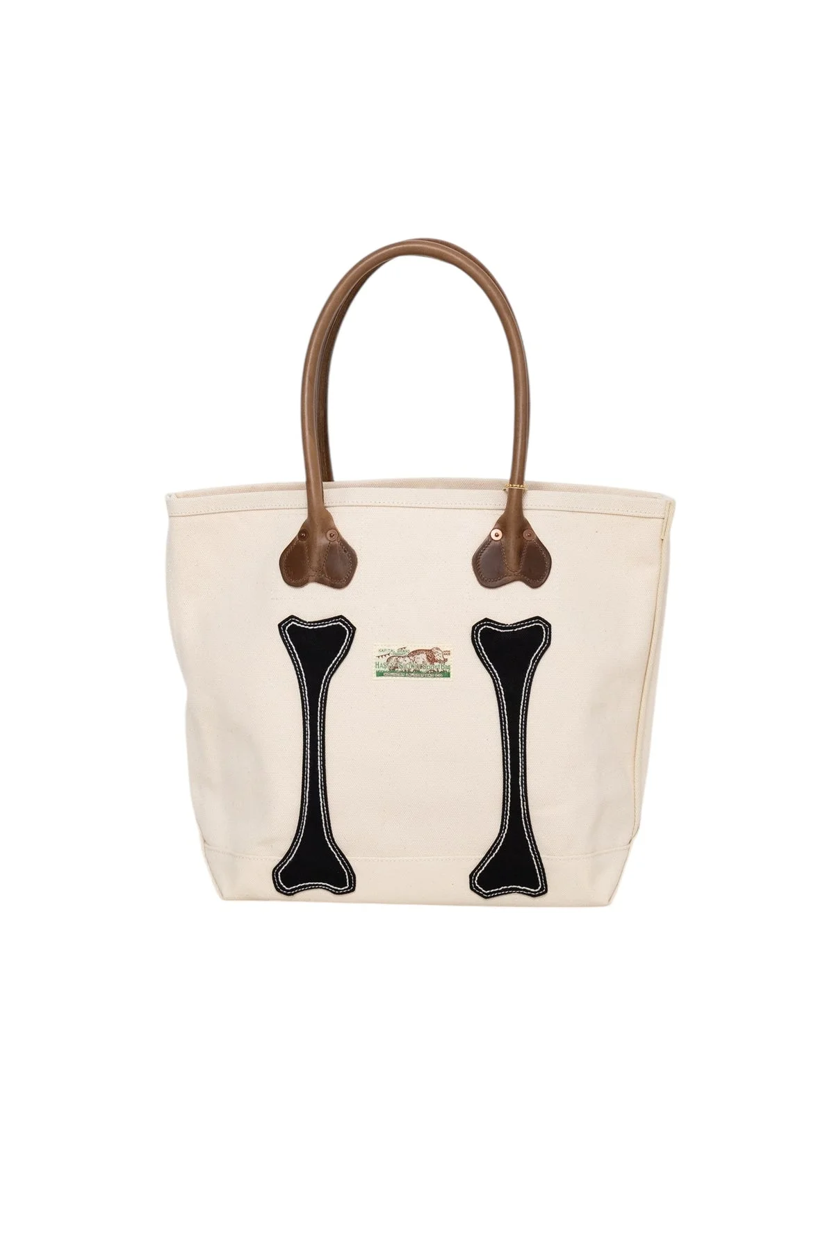 #4 Canvas KOTSU KOTSU TOTE BAG S - Ecru x Black - 1