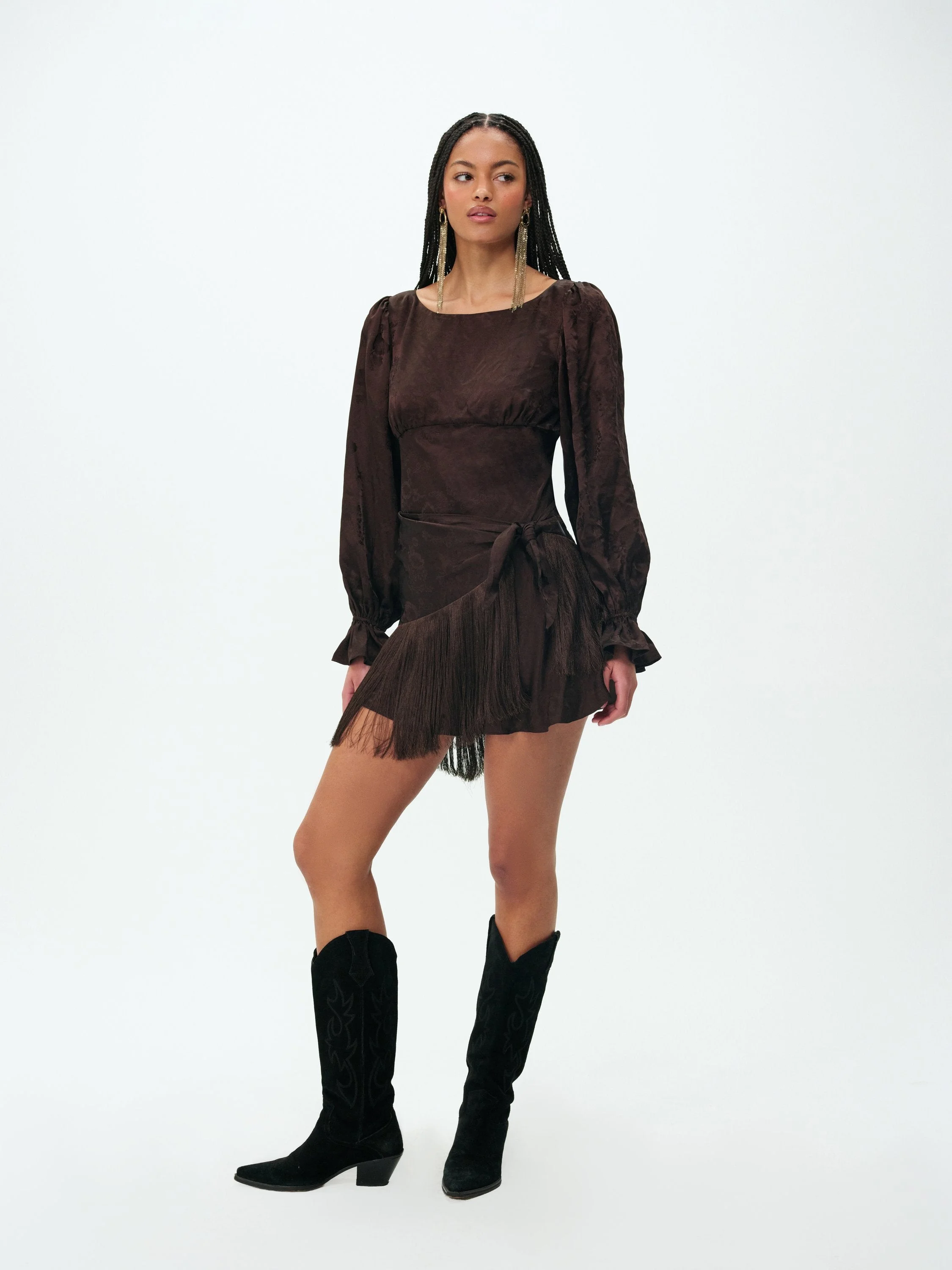 Sierra Fringe Mini Dress - 1