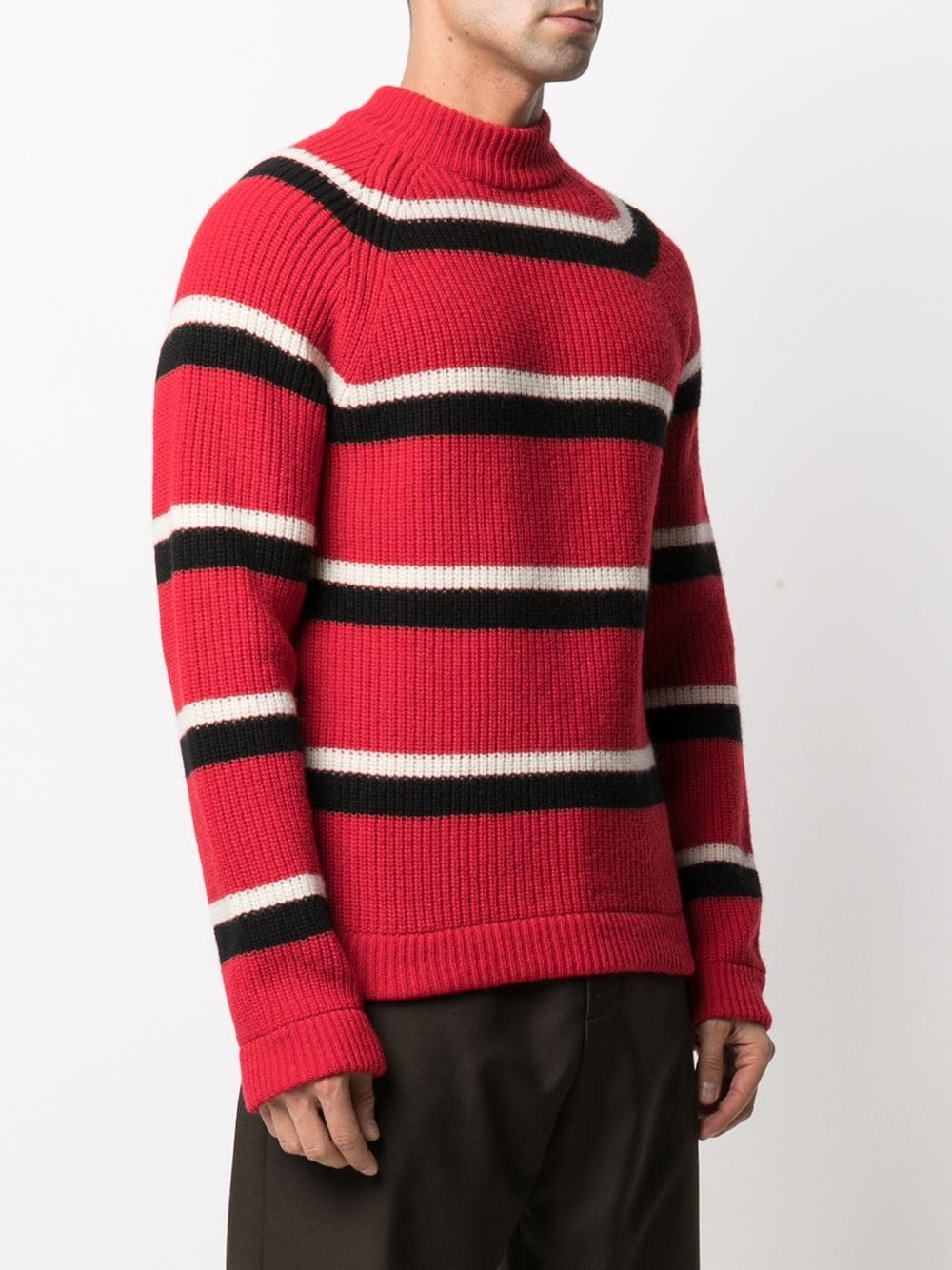 striped knitted jumper - 3