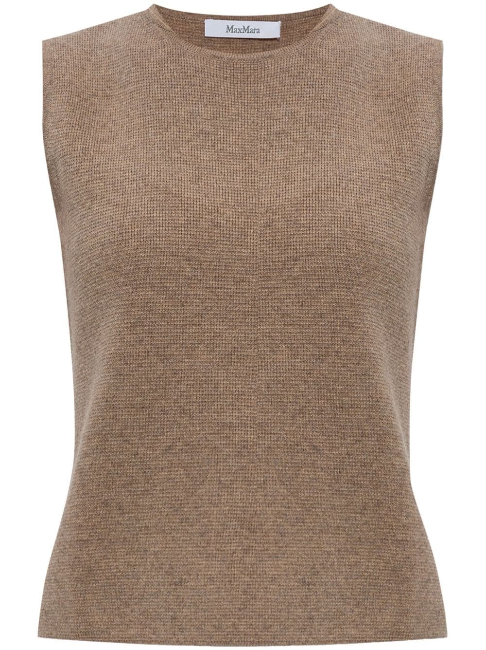 sleeveless knitted top - 1