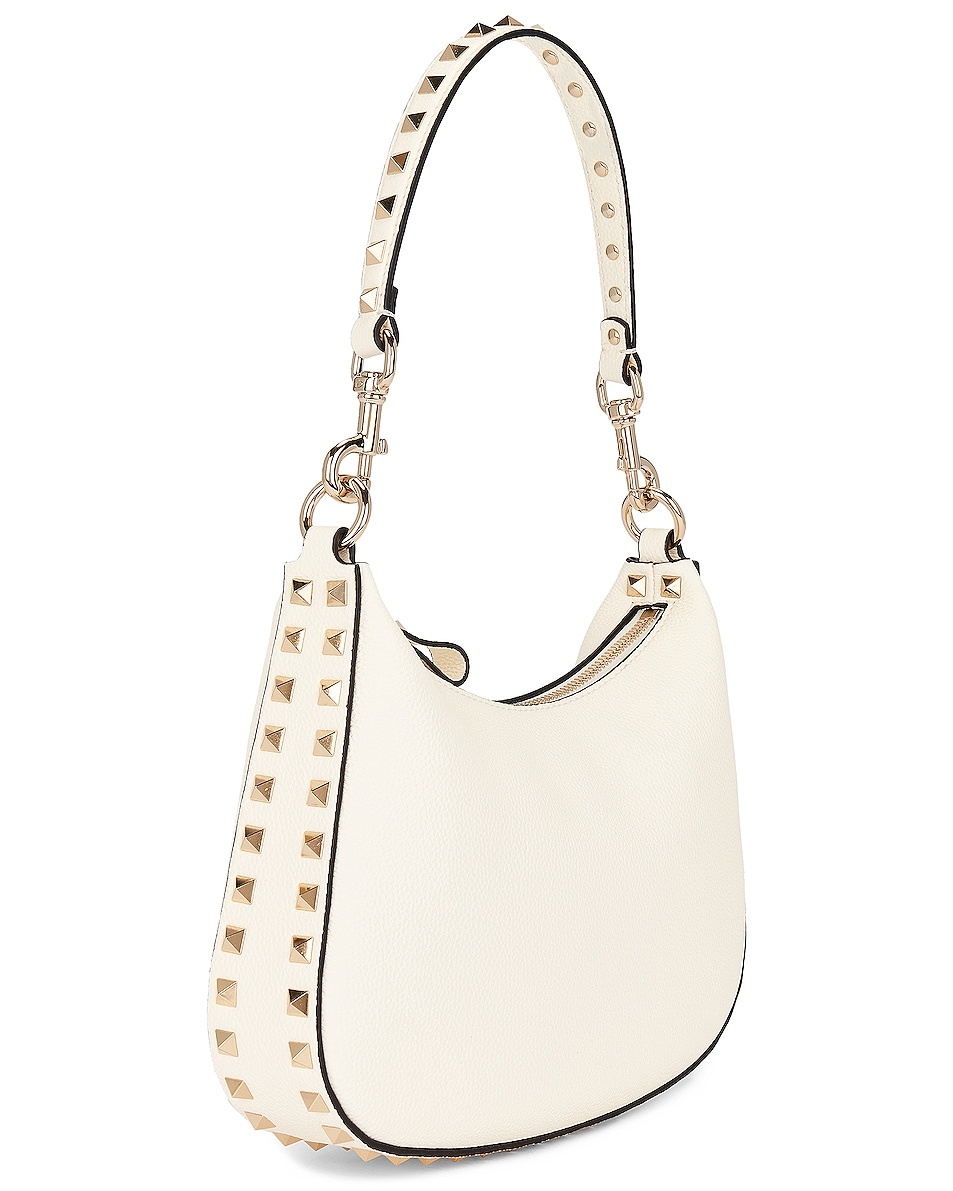 Small Rockstud Hobo Zip Top Bag - 4