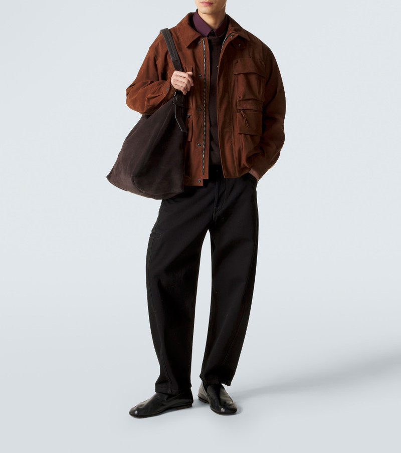 Lemaire Belted suede shoulder bag outlook