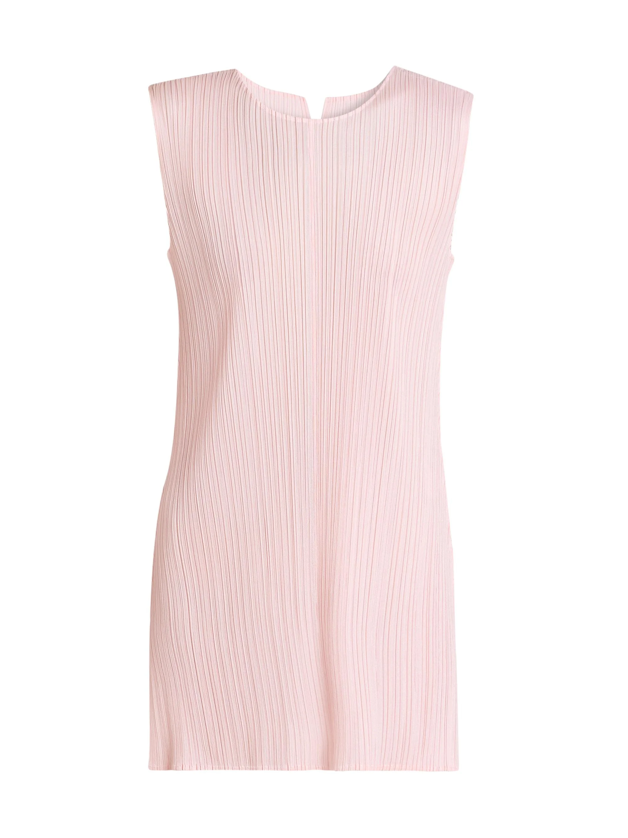Women's Monthly Colors: March Plissé Tunic Top - Light Pink - 1