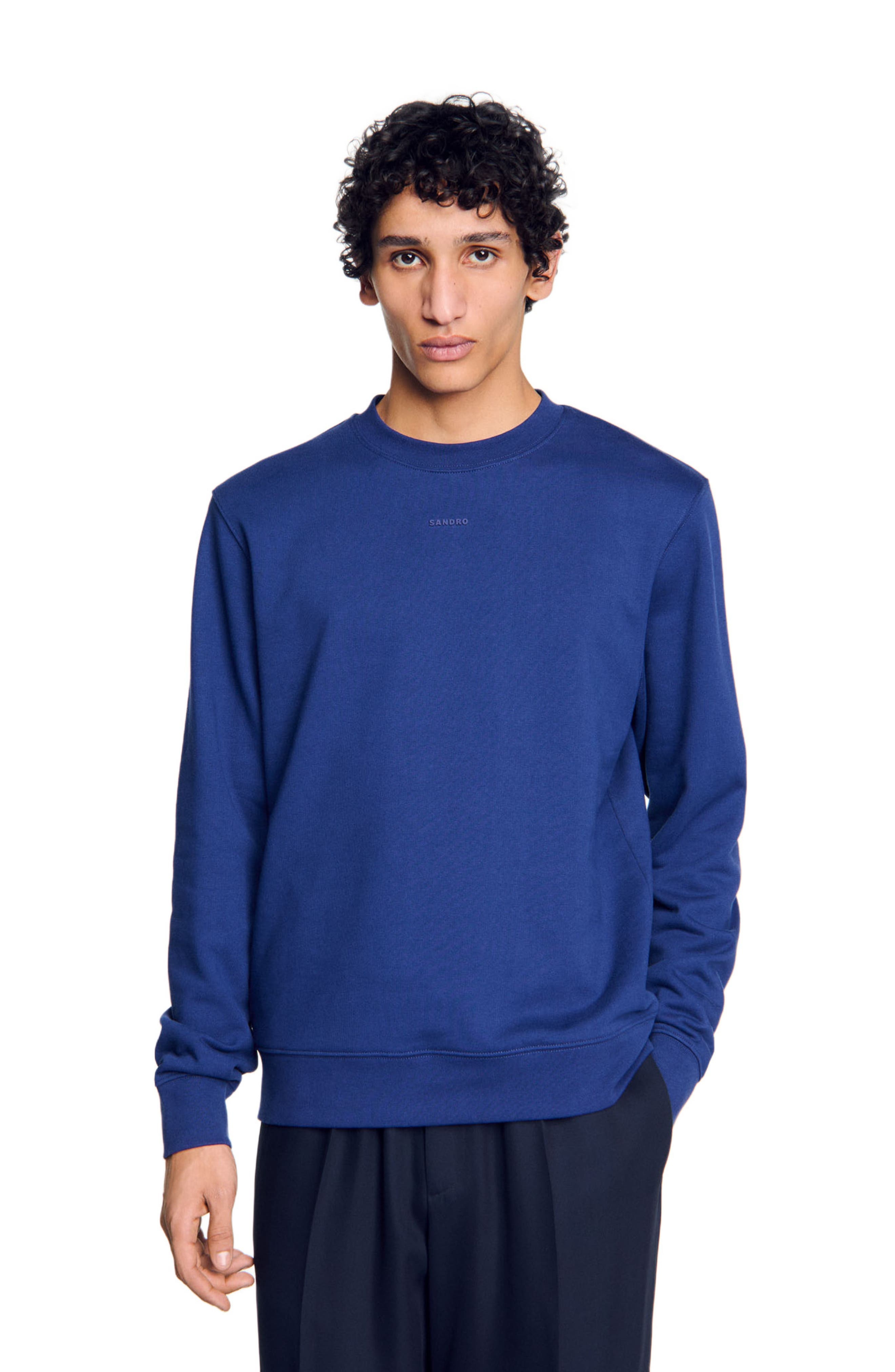 SANDRO Logo sweatshirt in Royal Blue at Nordstrom - 3