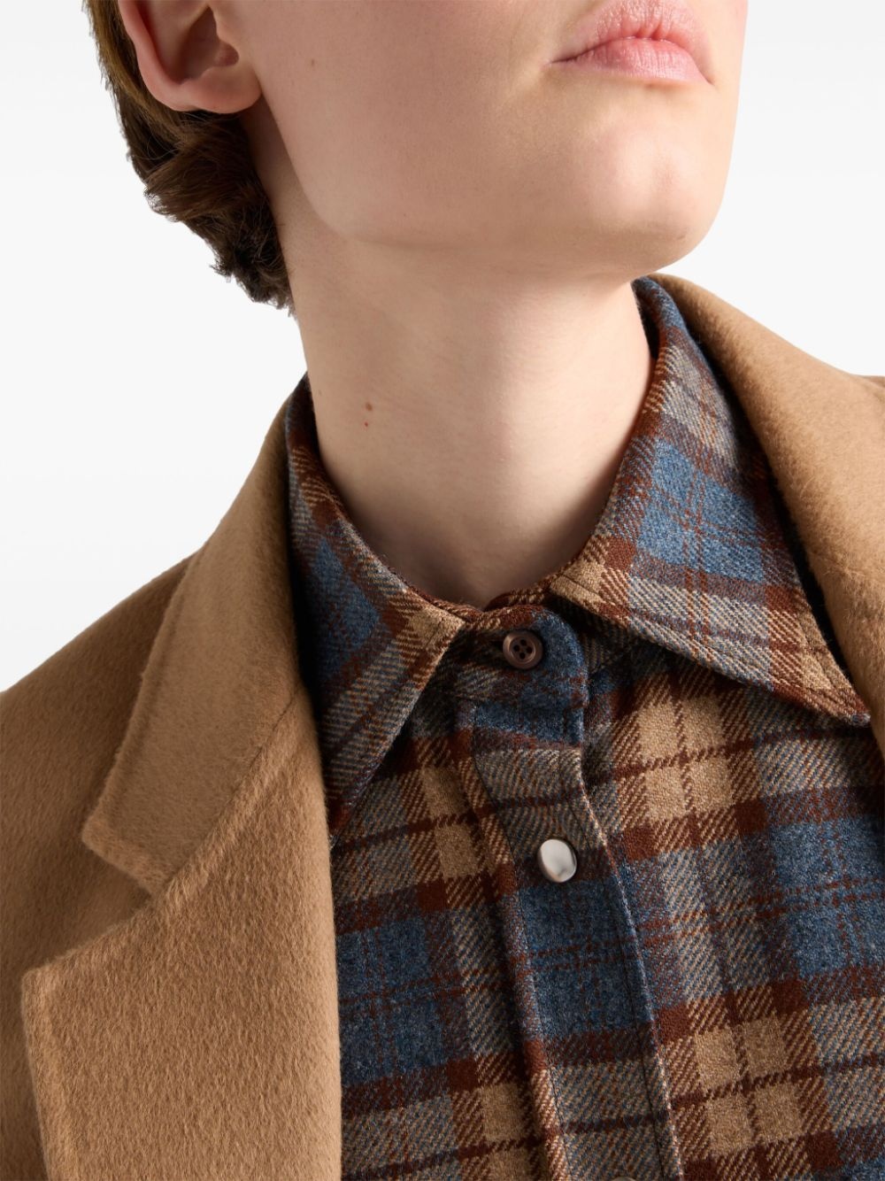 checked wool shirt - 6