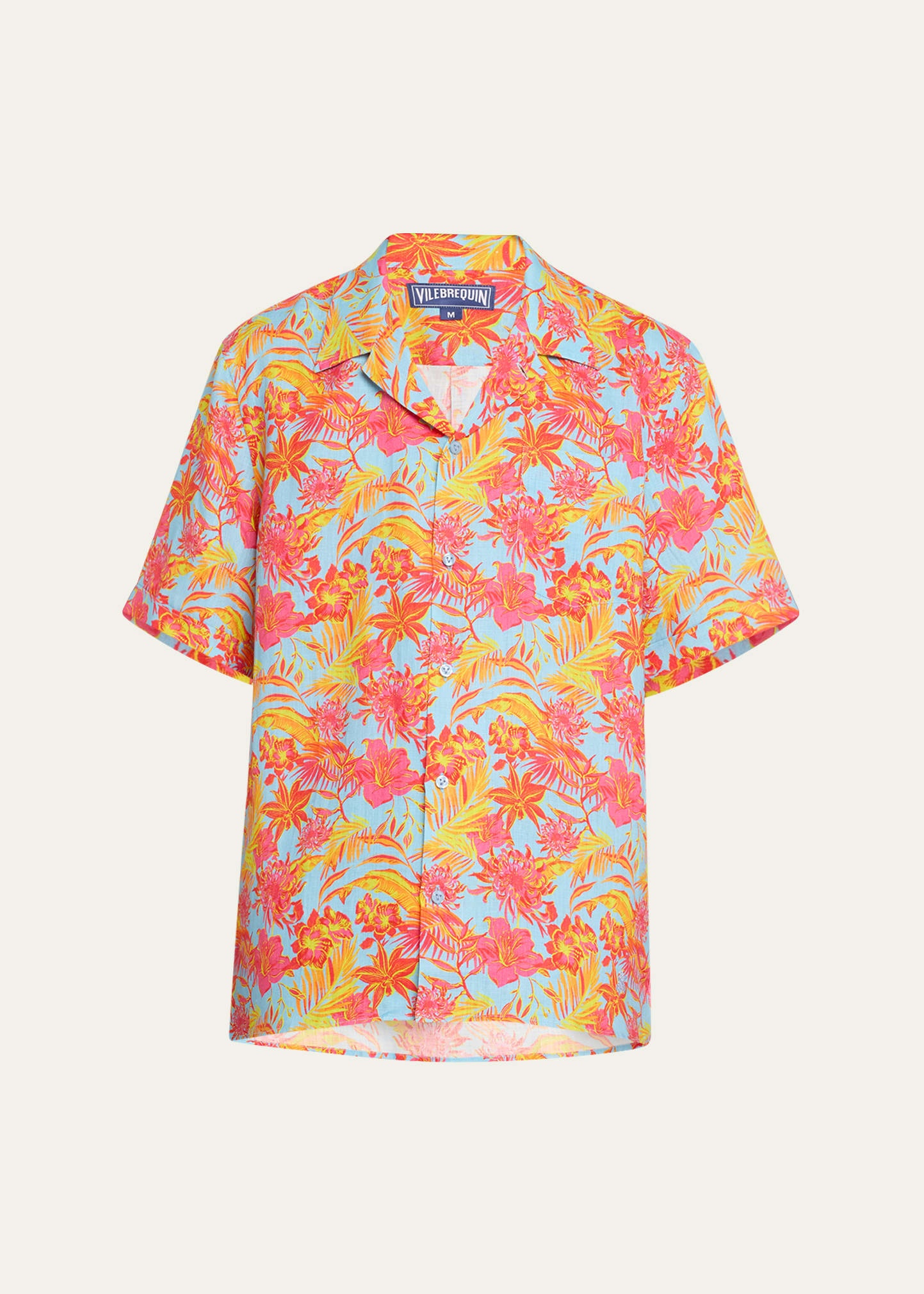Men's Tahiti Flower-Print Camp Shirt - 1