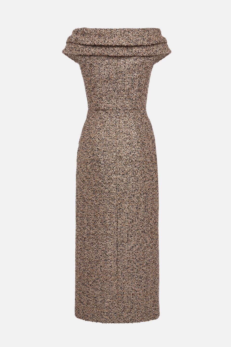 LUREX TWEED OFF THE SHOULDER DRESS - 2