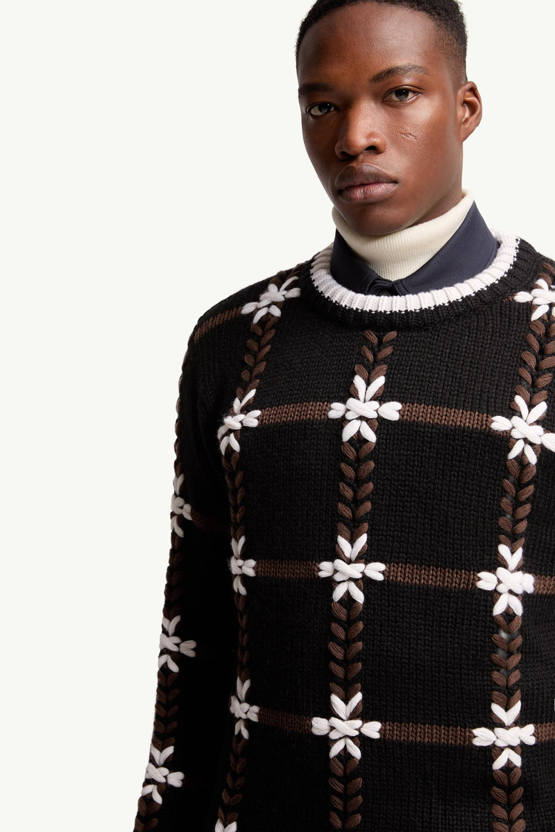 Embroidered Wool Blend Sweater 6