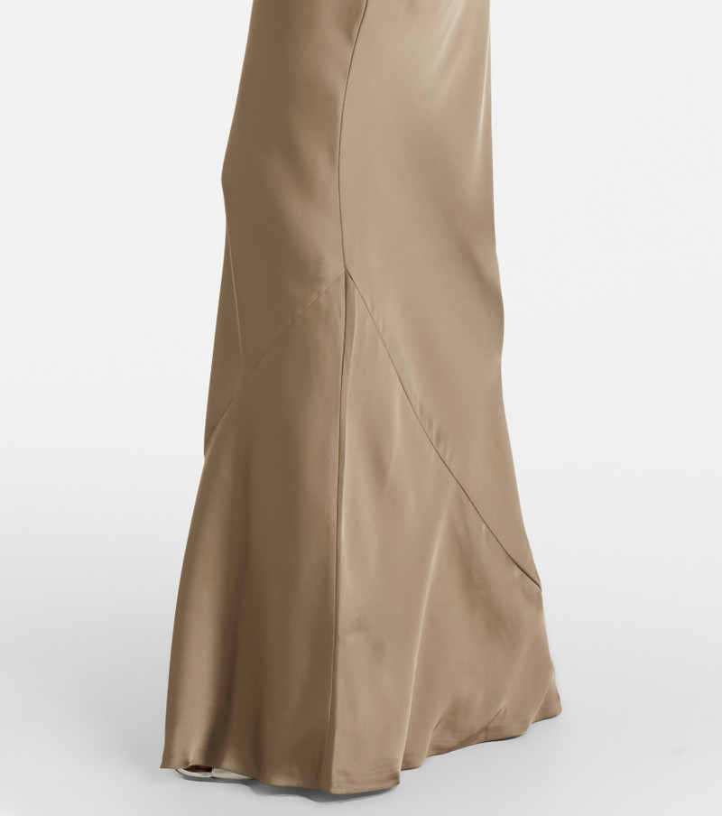 Draped halterneck satin gown 4