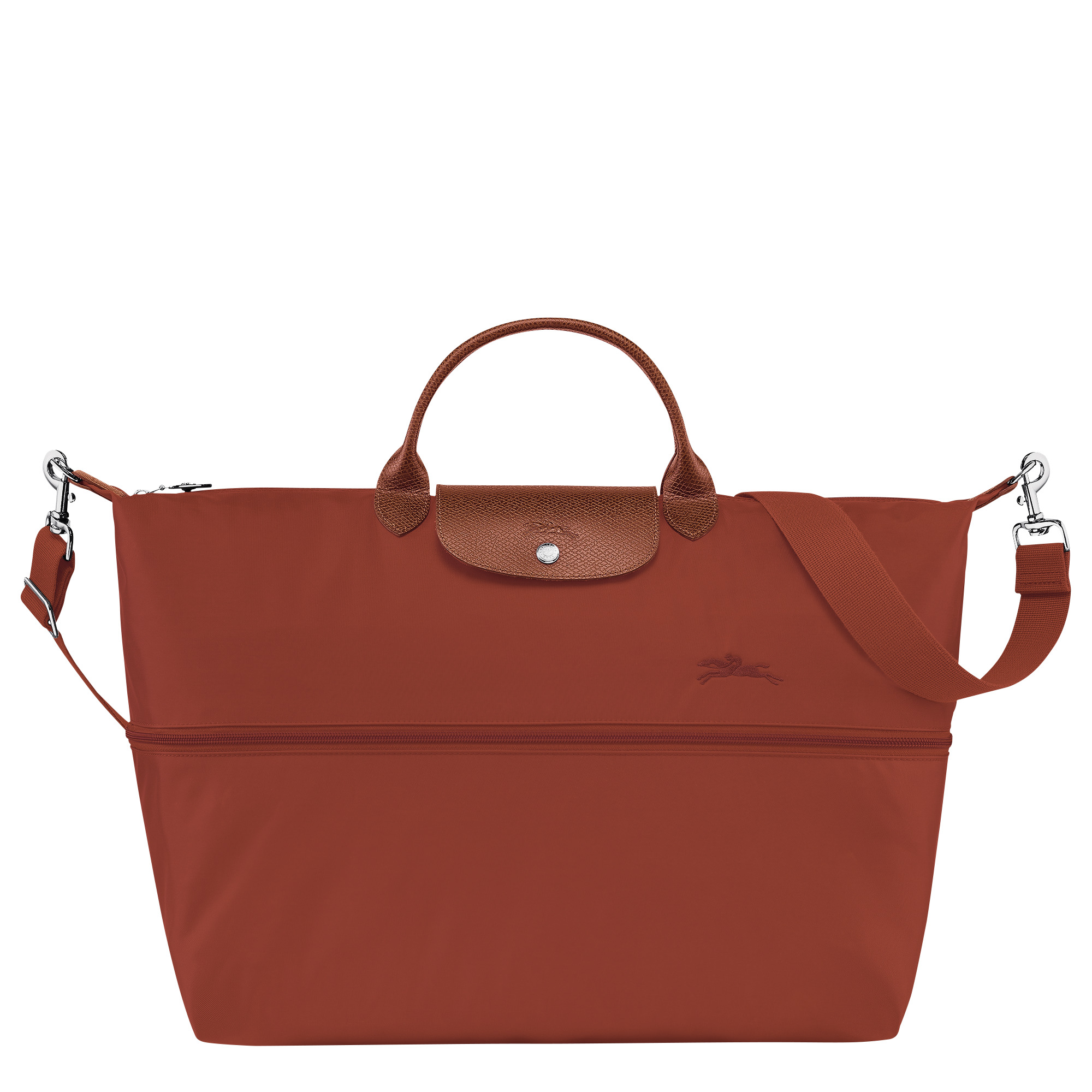 Le Pliage Green Travel bag expandable Chestnut - Recycled canvas - 5