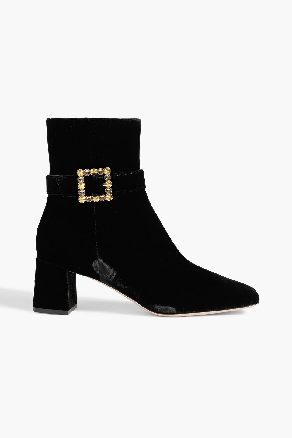 Wondy embellished velvet ankle boots - 1