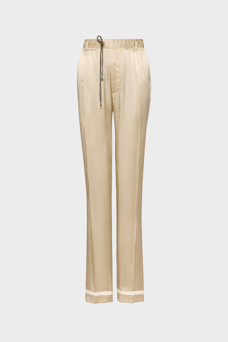 Satin Drawstring Trousers 1