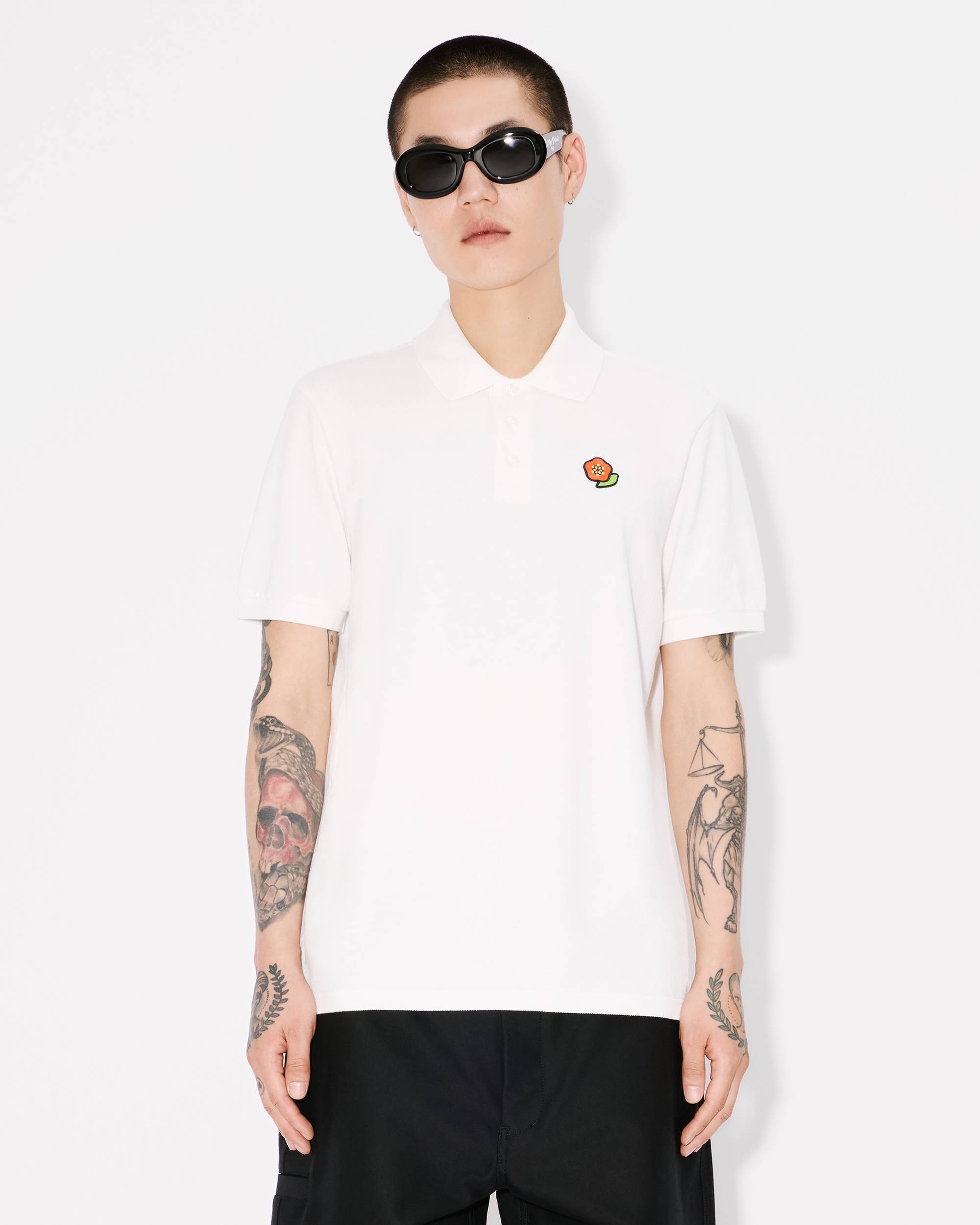 'KENZO Pop' embroidered slim polo in cotton - 3