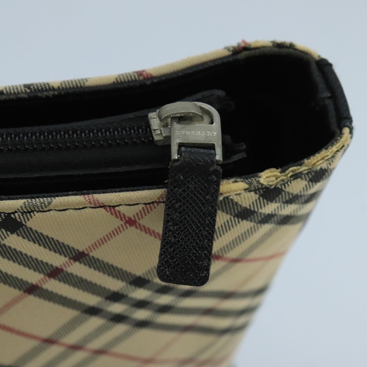 Burberry Nova Check Tote Bag Canvas Leather Beige Silver - 14
