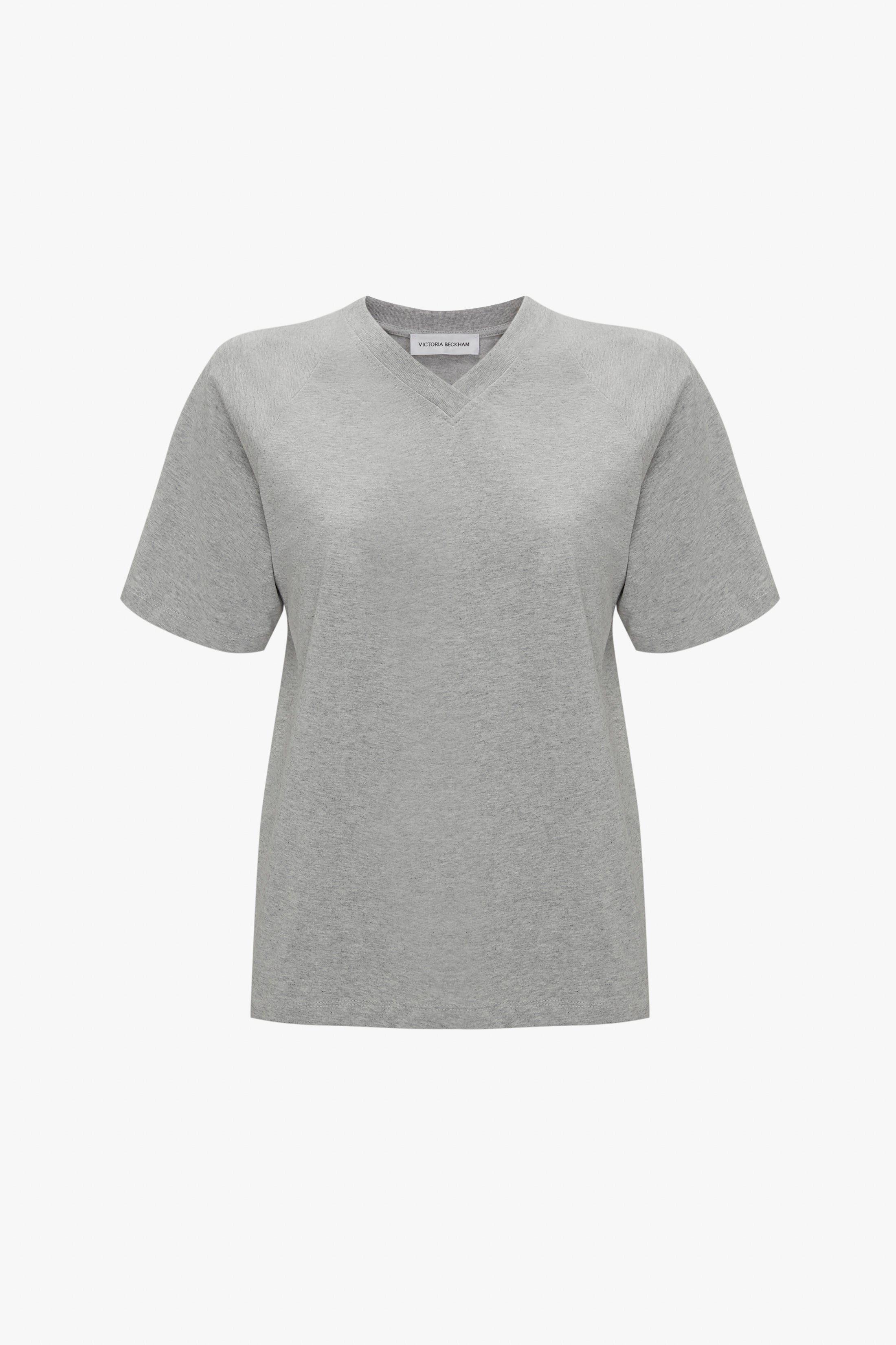Football T-Shirt In Grey Marl - 1