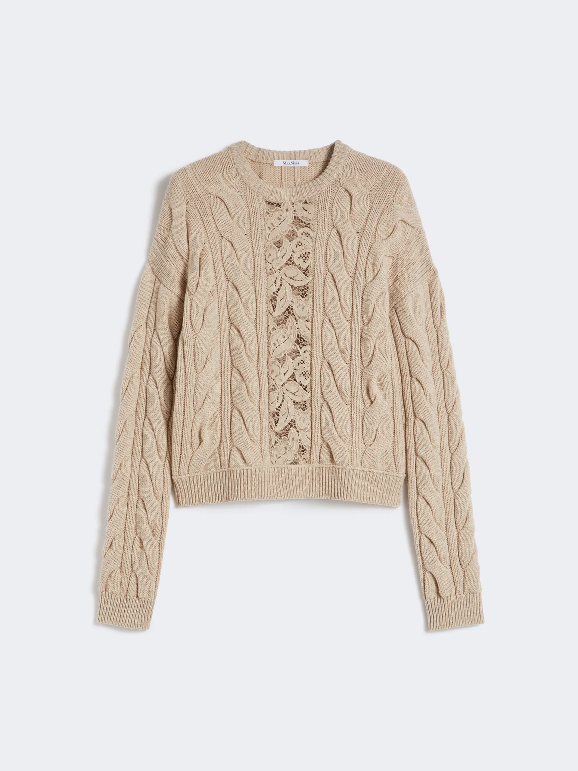 NOSTOC Wool and cashmere jumper with lace - 1