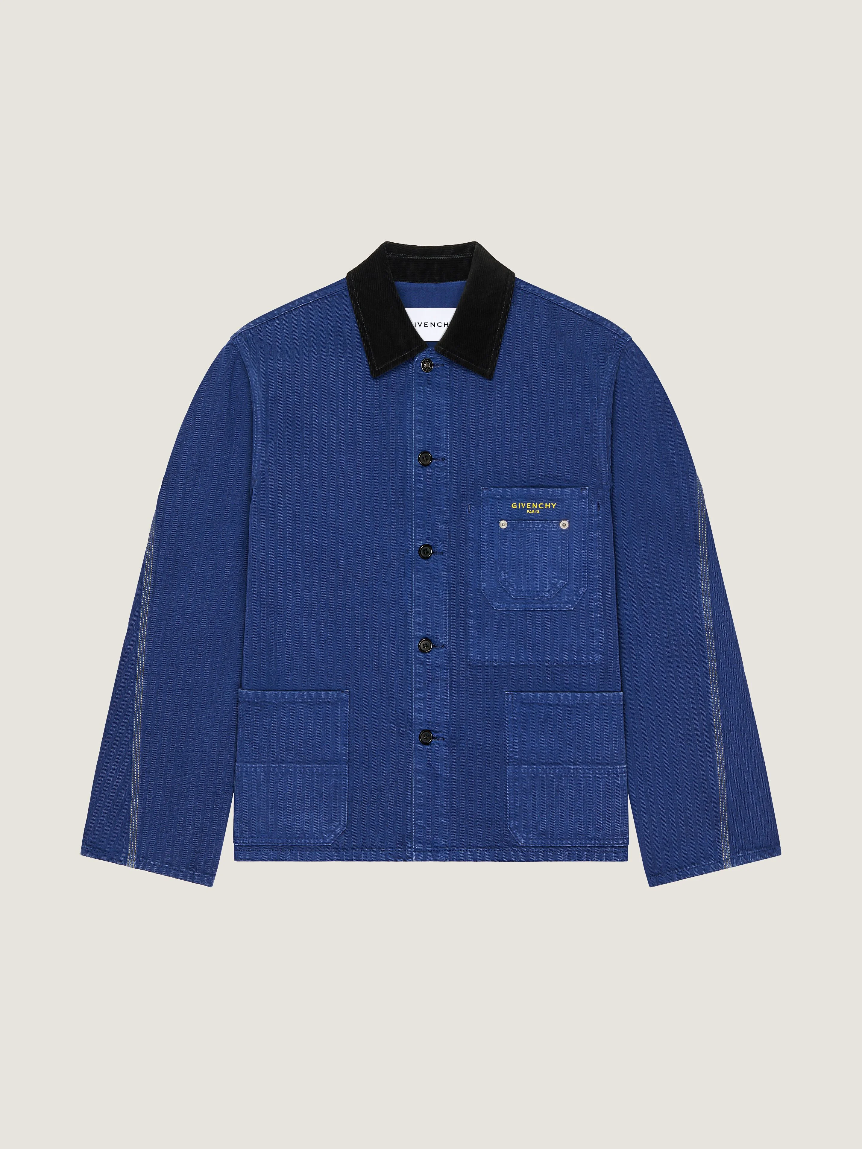 COUTURE SEAM JACKET IN HERRINGBONE DENIM - 1